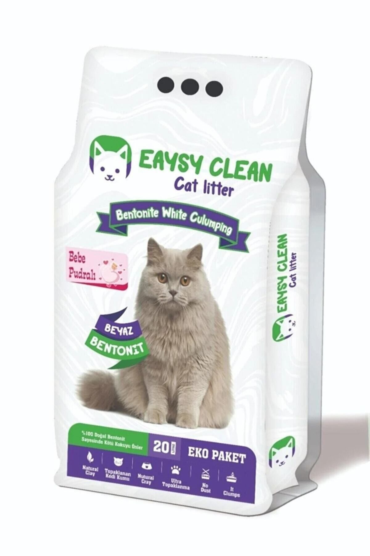 eaysclean Mükemmel Bebe Pudralı (İNCE TANELİ) Kedi Kumu 20 L