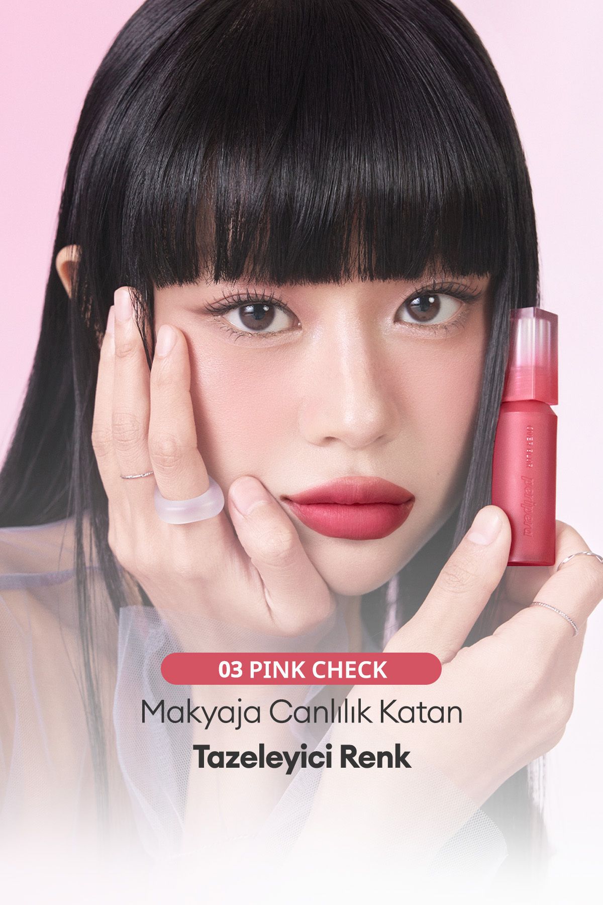 PERIPERA-Peripera over Blur Tint - Lasting All Day, Smooth Matte, Offering Tint (003 Pink Check) 8