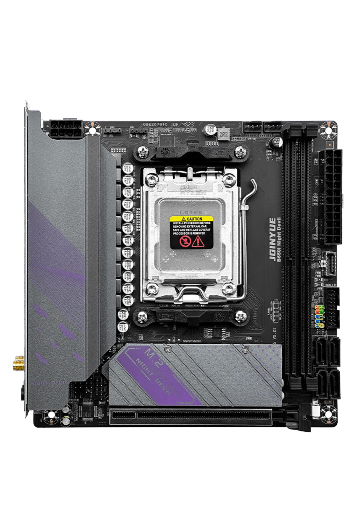 Jginyue-Jginyue B650I Night Devil Amd B650 Chipset Ddr5 7000Mhz (Oc) Am5 Itx Gaming Motherboard 5