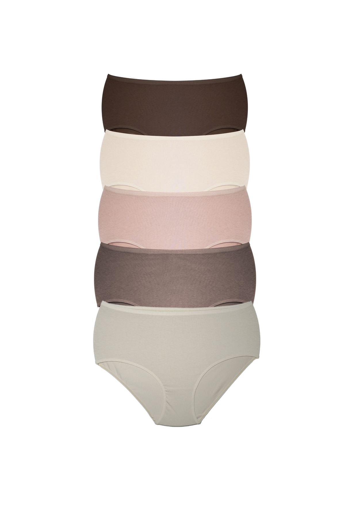 ALYA UNDERWEAR-Női nagy méretű bugyi, teljes nadrág, pamut magas derekú fehérnemű (5XL, 6XL, 7XL) 5 db-os csomag (P20) 6