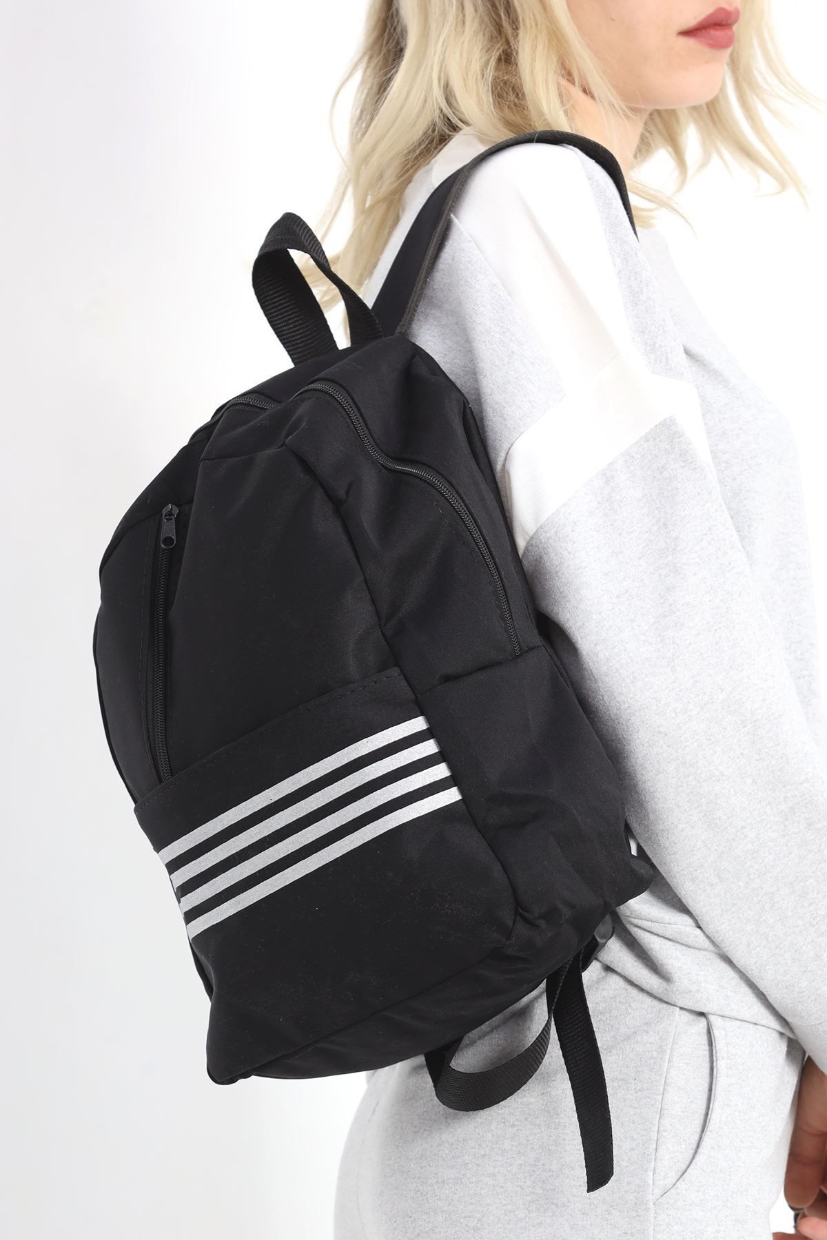 Moka Shopin-Black Mokashopin Backpack - Upright Zip - 11921.1624. 1