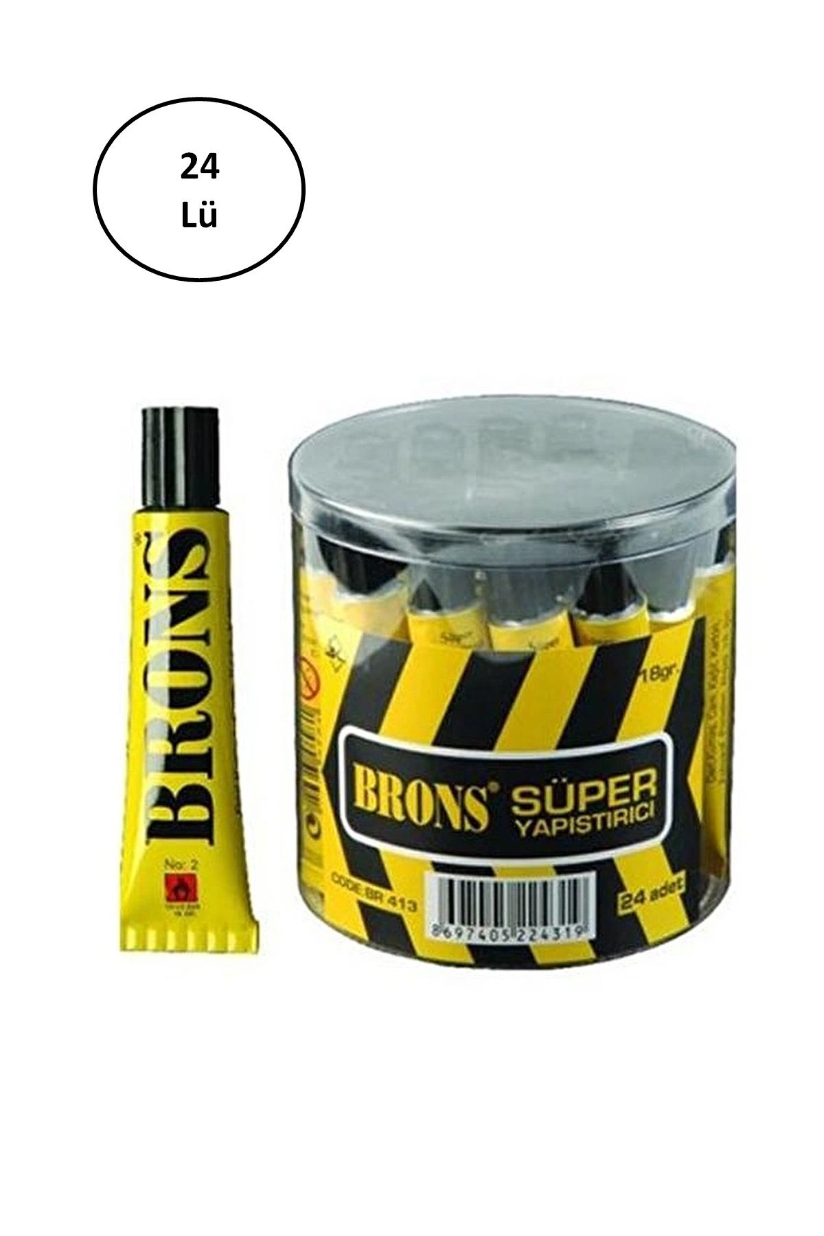 Kapamarka Brons Sıvı Yapıştırıcı Solventsiz Süper NO:2 18 GR BR 413 24'lü