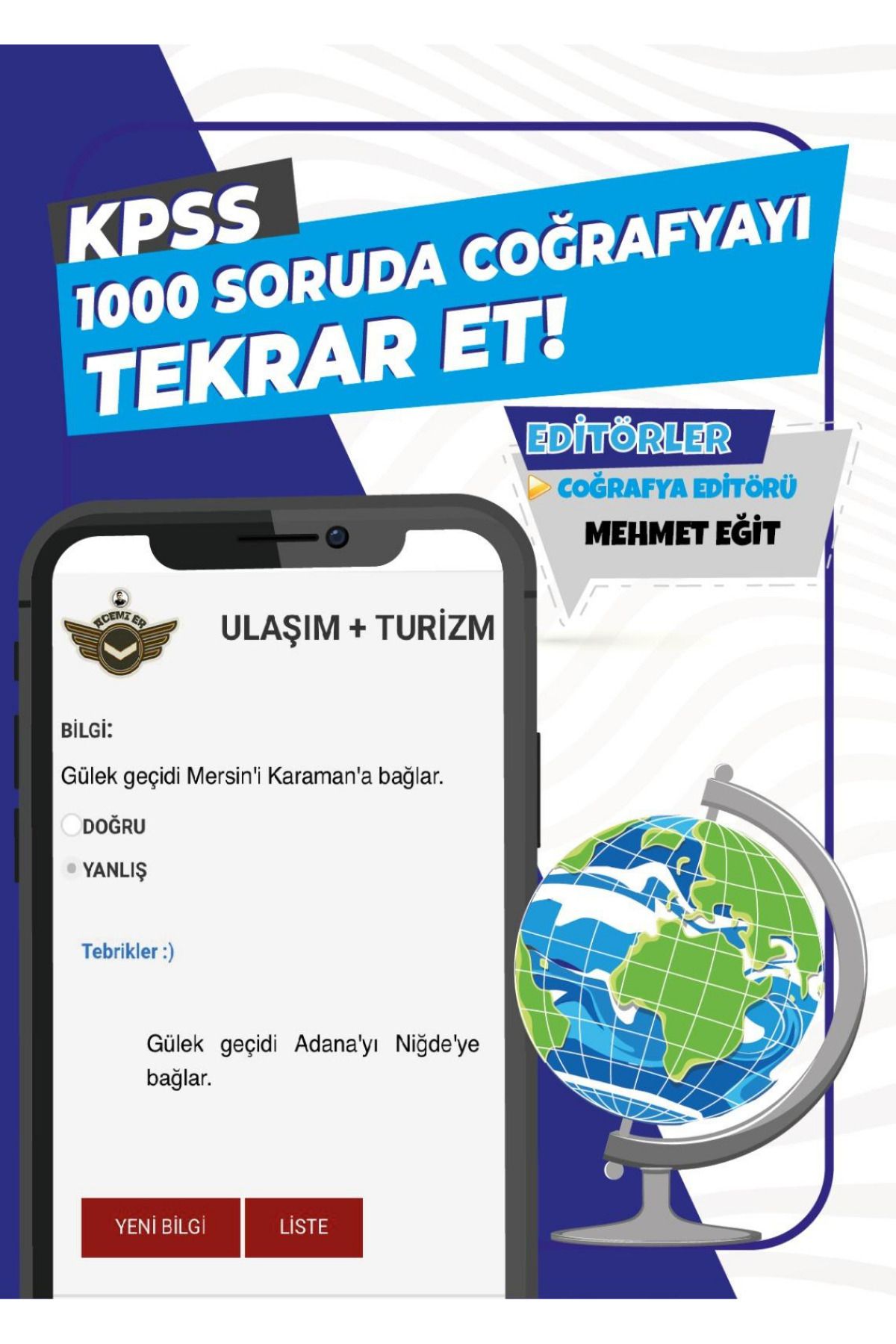 Eğit Akademi 2025 KPSS 1000 Soruda Coğrafya Genel Tekrarı Mehmet Eğit (Online Üründür)