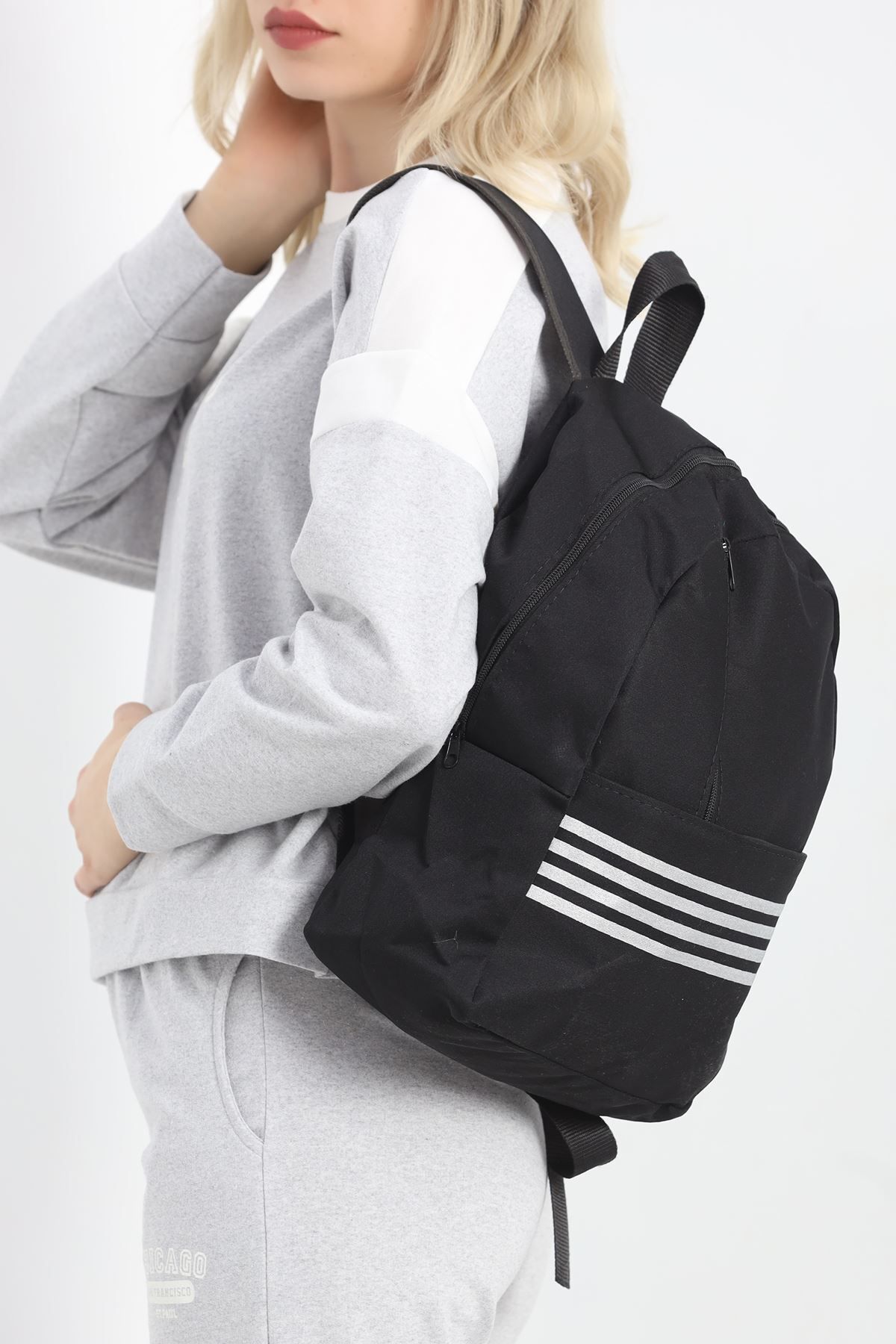 Moka Shopin-Black Mokashopin Backpack - Upright Zip - 11921.1624. 4