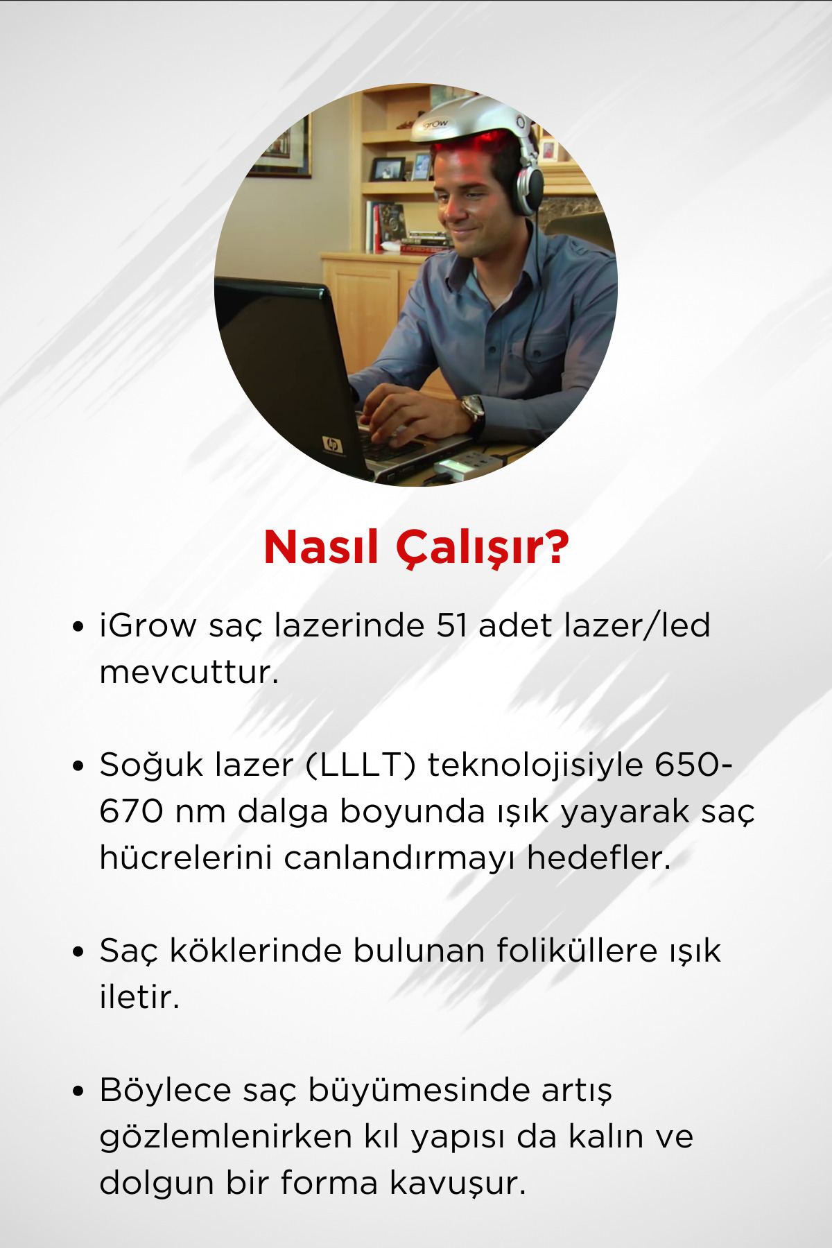 Igrow Lazerli Saç Çıkartma Ve Dolgunlaştırma Cihazı (fda Onaylı) — IG — تصویر 6 از 6