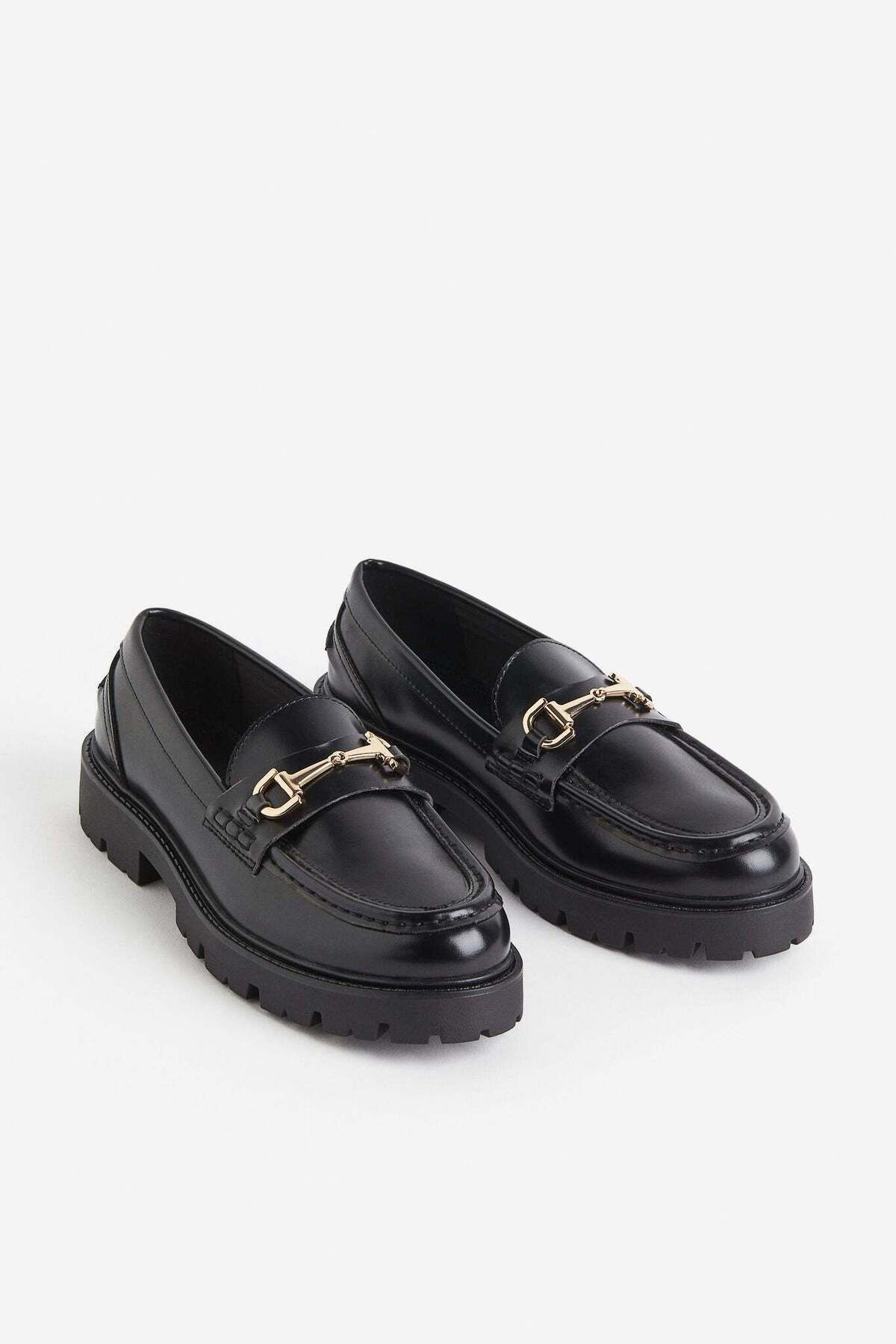 H&M-Black Chunky loafers 5