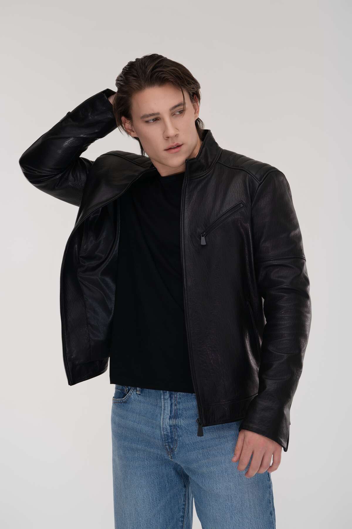 HYPNOTIC HUMAN BIKER DERİ MONT