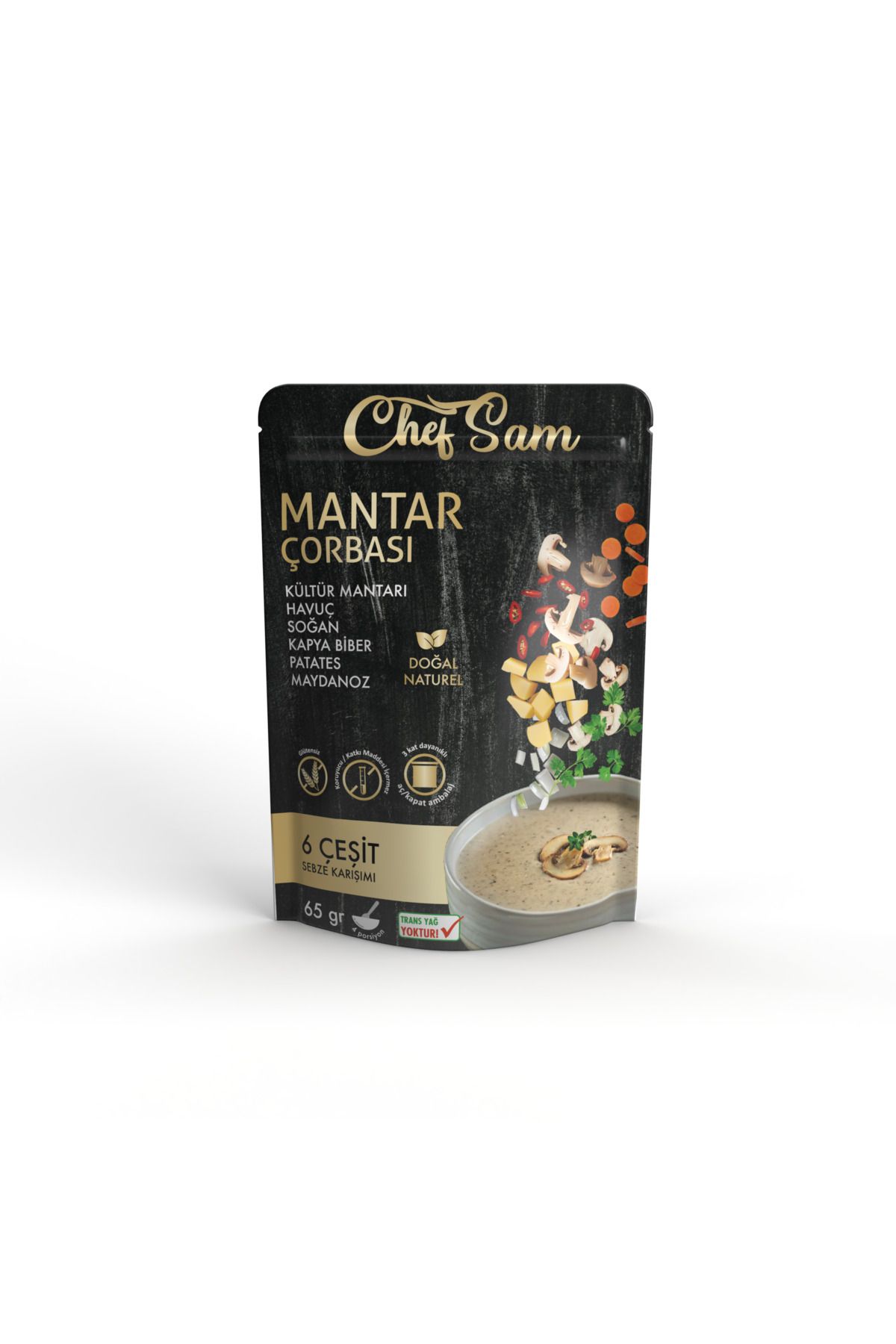 CHEF SAM MANTAR ÇORBASI 65 GR *3 ADET* GLÜTENSİZ