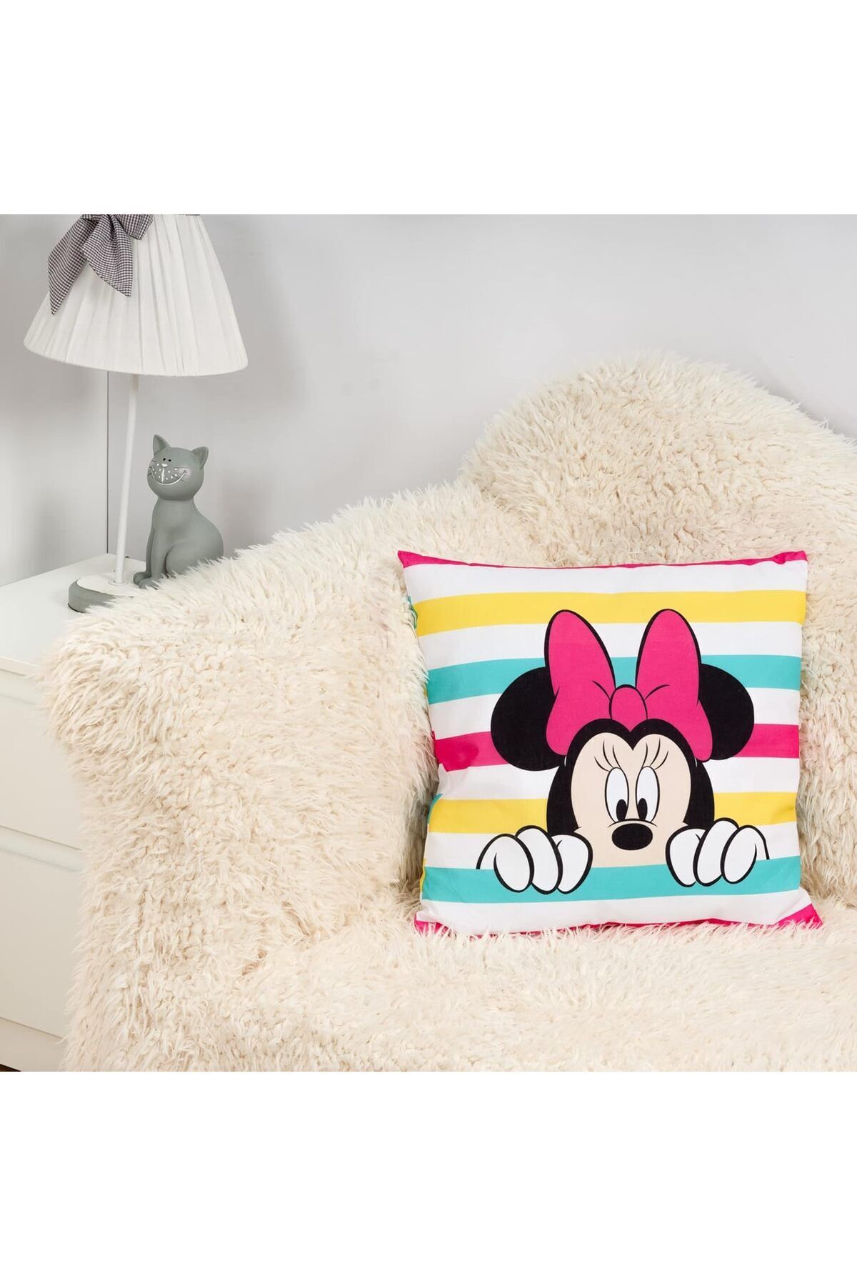 Disney Collection-Minnie Mouse - Dekokissen Mit Füllung Und Reißverschluss - 40x40 cm 5