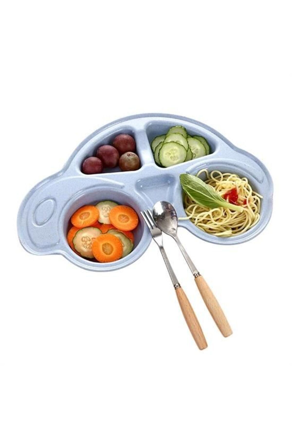 HerEveOyuncak Bebekler İçin Araba Şeklinde Sevimli Mama Tabağıı Çocuk Tabldot (u5) fotoğrafı 4 (önizleme)