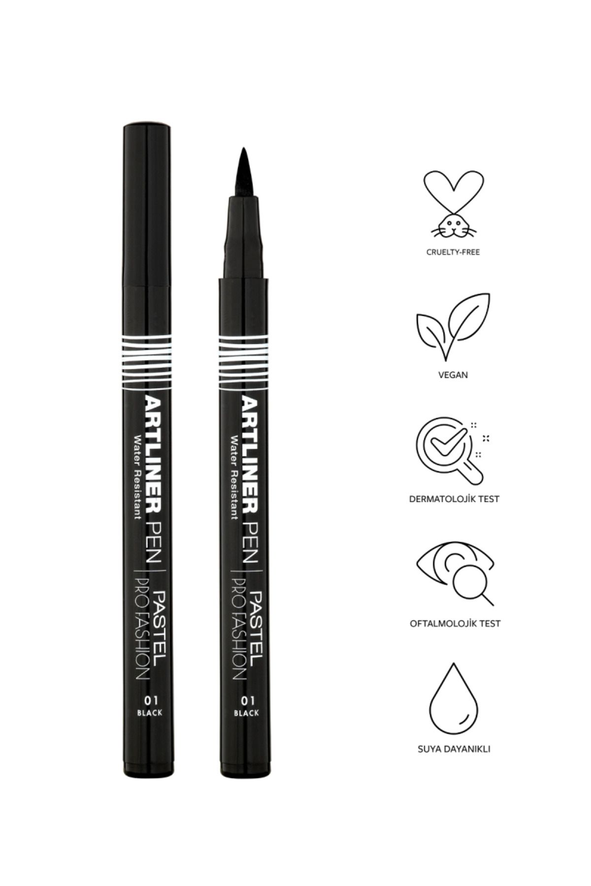 Pastel-Artliner 01 Black Pen - Pastel Mascara + Waterproof Volume - Mascara 3