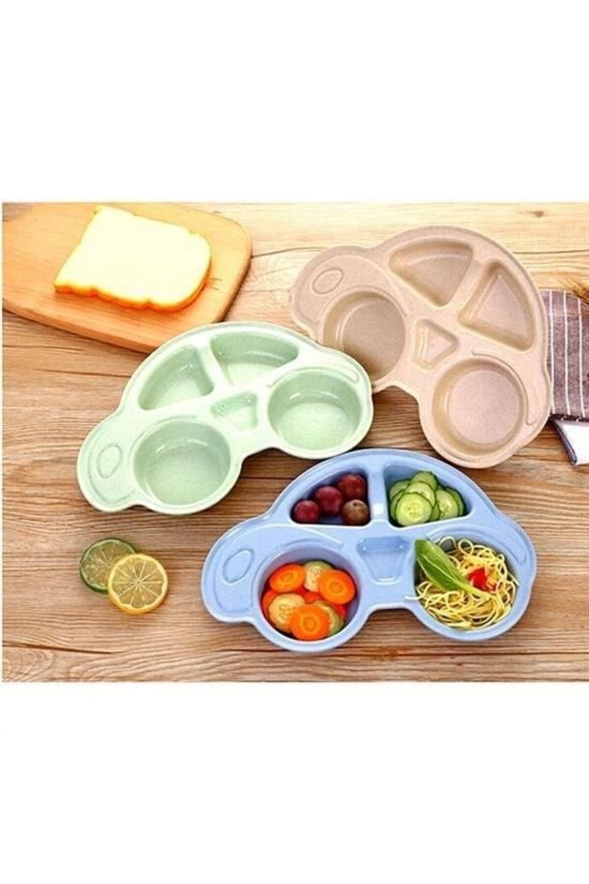 HerEveOyuncak Bebekler İçin Araba Şeklinde Sevimli Mama Tabağıı Çocuk Tabldot (u5) fotoğrafı 7 (önizleme)