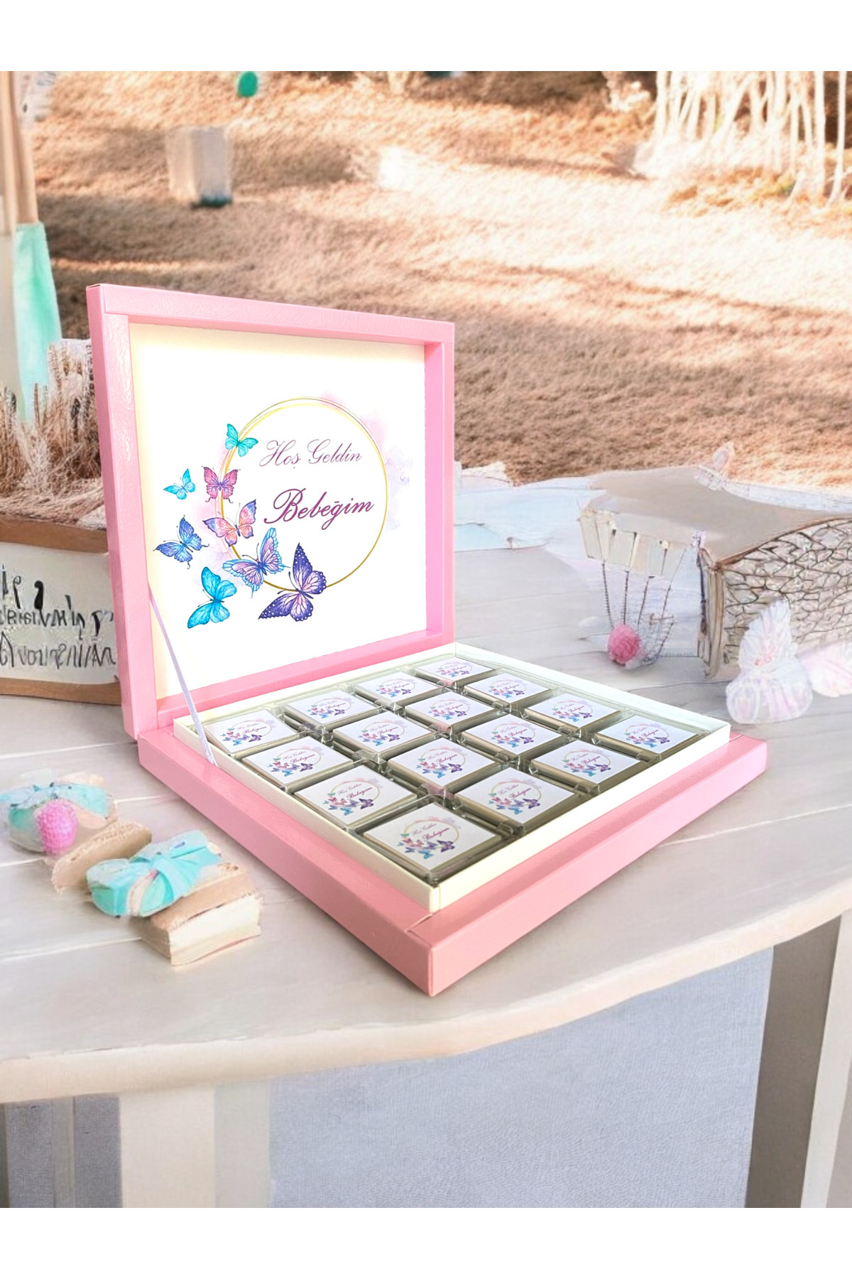 altıniz gıda (ELİTÇİKOLATA) Isme Özel Kelebek Kız Bebek Çikolatası Dogum-yaş Günü-hediyelik Çikolata48 Adt fotoğrafı 6 (önizleme)