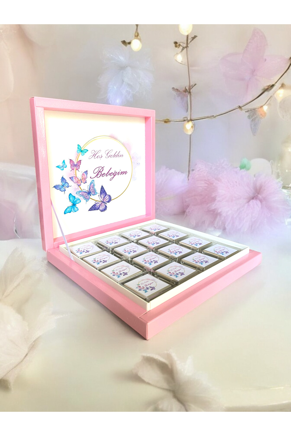 altıniz gıda (ELİTÇİKOLATA) Isme Özel Kelebek Kız Bebek Çikolatası Dogum-yaş Günü-hediyelik Çikolata48 Adt fotoğrafı 7 (önizleme)