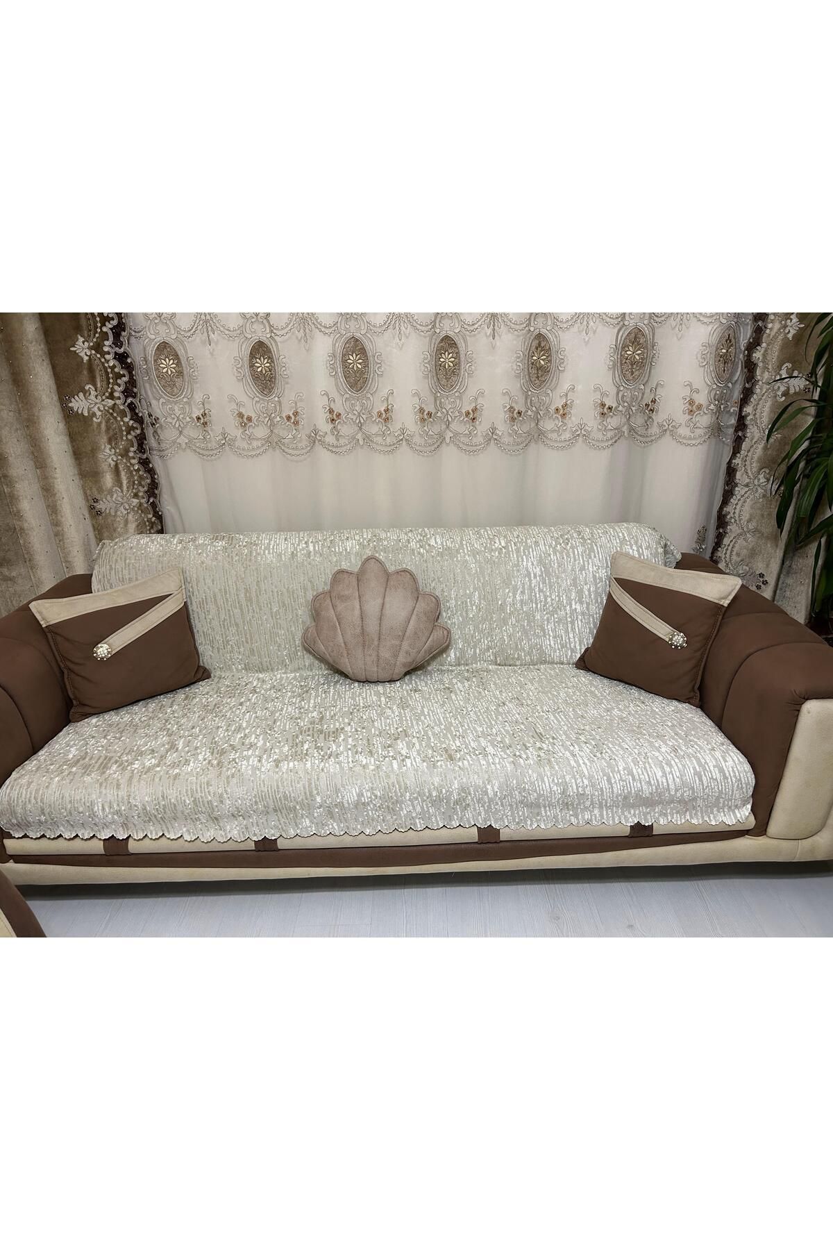 Tekstilsa-Husa de scaun din burete New Fashion Crem Color 1buc Design anti-alunecare si rezistent la sifonare 5