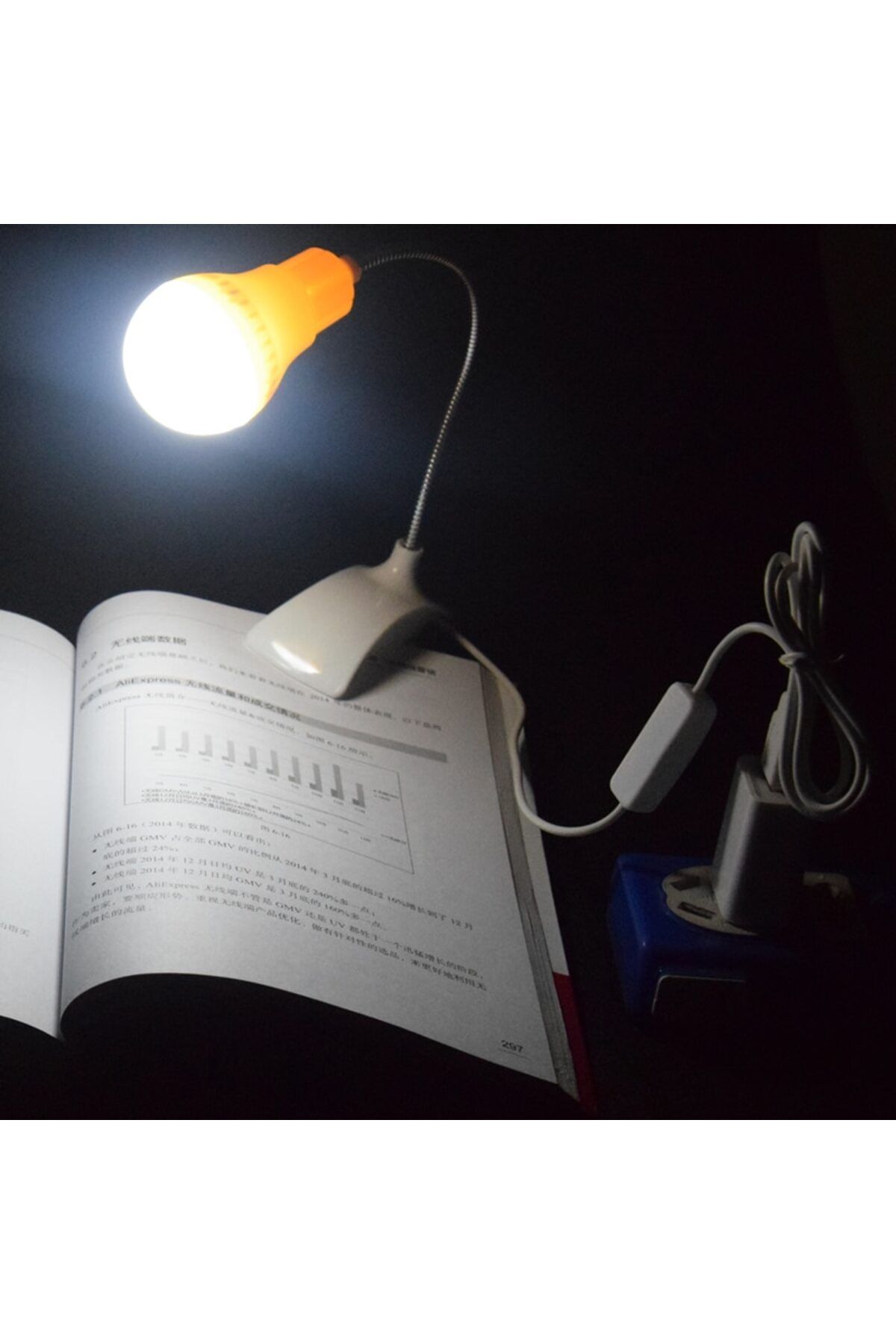 Albayrak Kitap Okuma Lambası - Ledli Masa Lambası - Usbli Düğmeli Gece Lambası