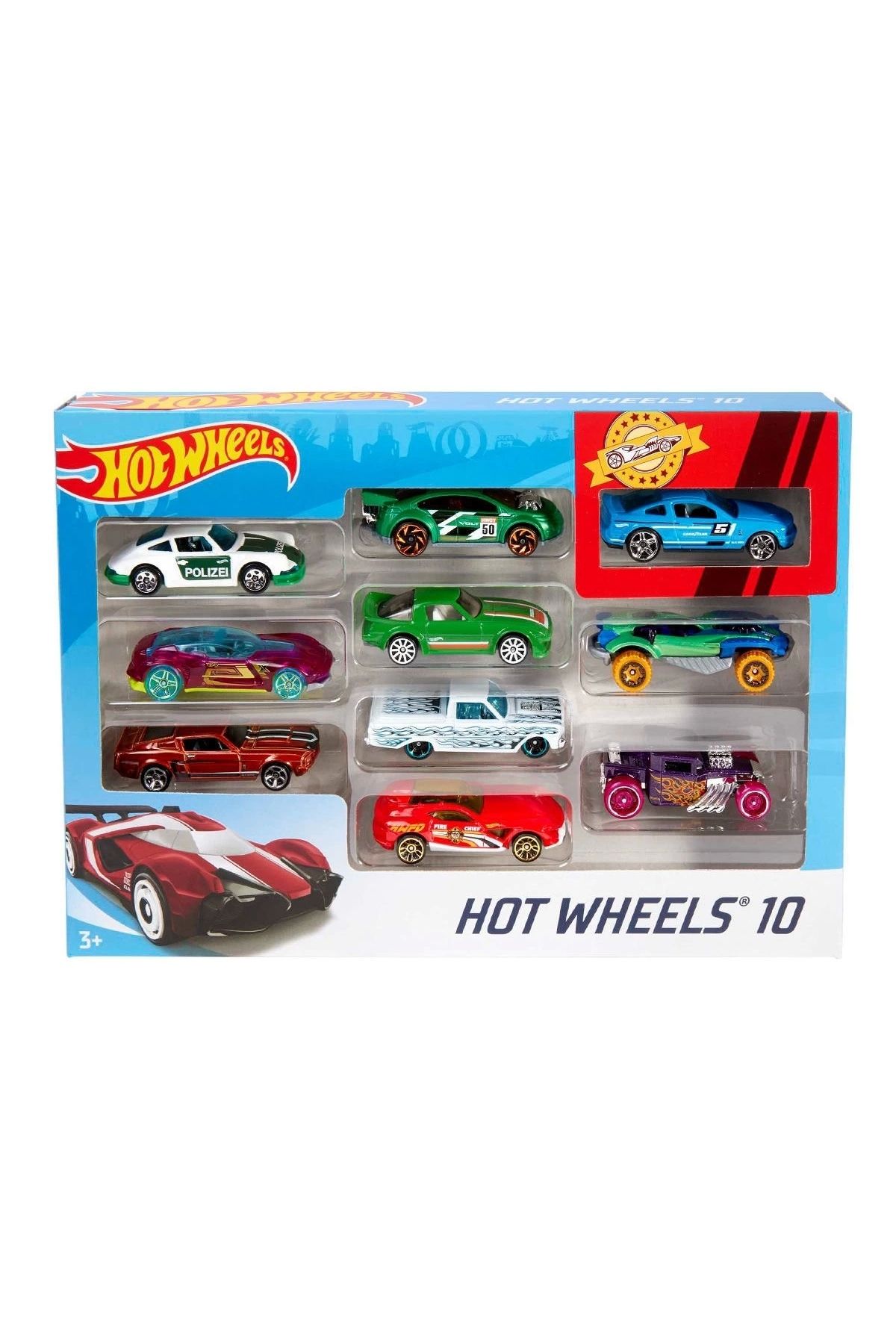 HOT WHEELS 54886 10'lu Araba Seti - Karışık Asorti - Erkol Özel Kampanya Fiyatı