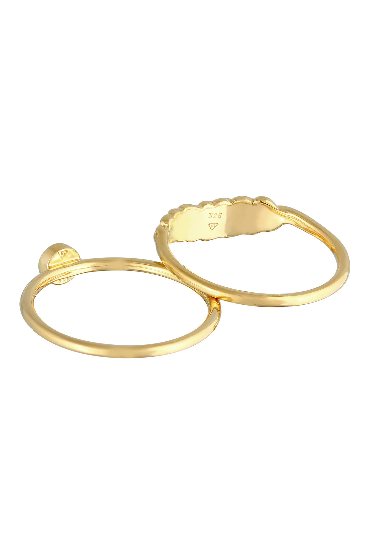 ELLI-Ring Damen Set Feder Howlith Türkis Boho Sommer Trend in 925 Sterling Silber 4