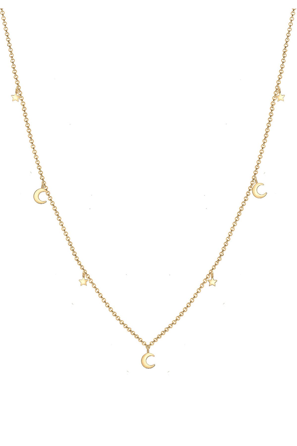 ELLI-Halskette Halbmond Stern Astro Trend 925 Sterling Silber 2
