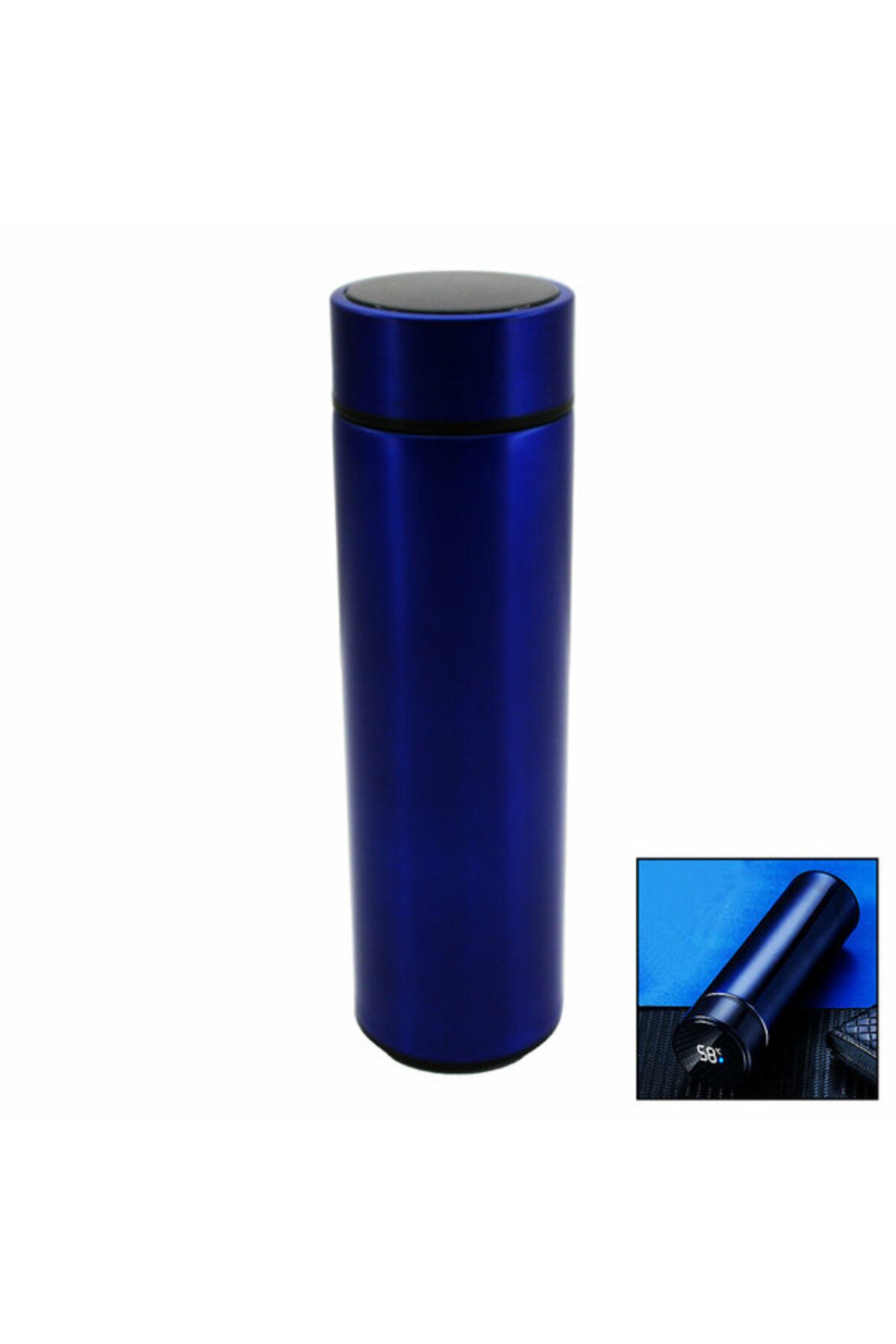 MenSak-Smart Vacuum Insulated Thermos with Led Temperature Display 500ml - Blue (4767) 1