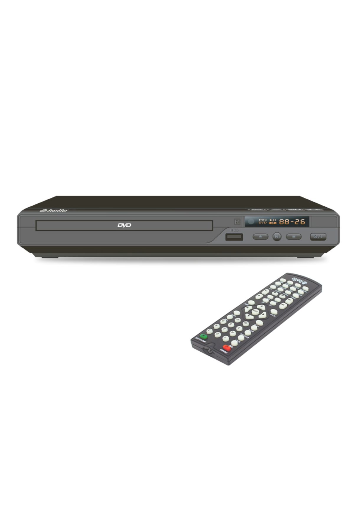 Lunaross HELLO HL-5483 USB-HDMI DVD/DIVX KUMANDALI HD DVD PLAYER (4914)