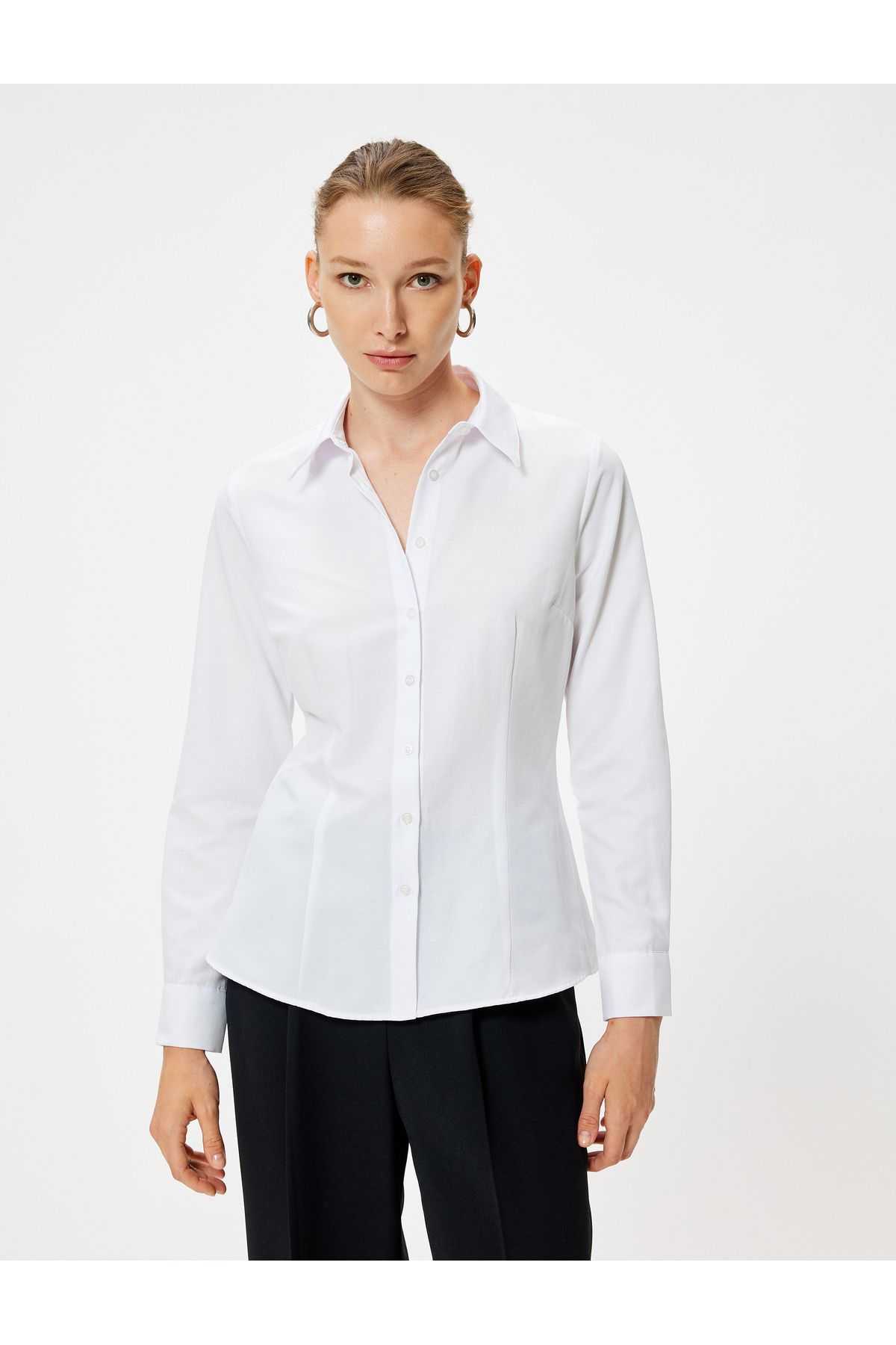 Koton-5Wak60014Uw Model White Women's Shirt 3