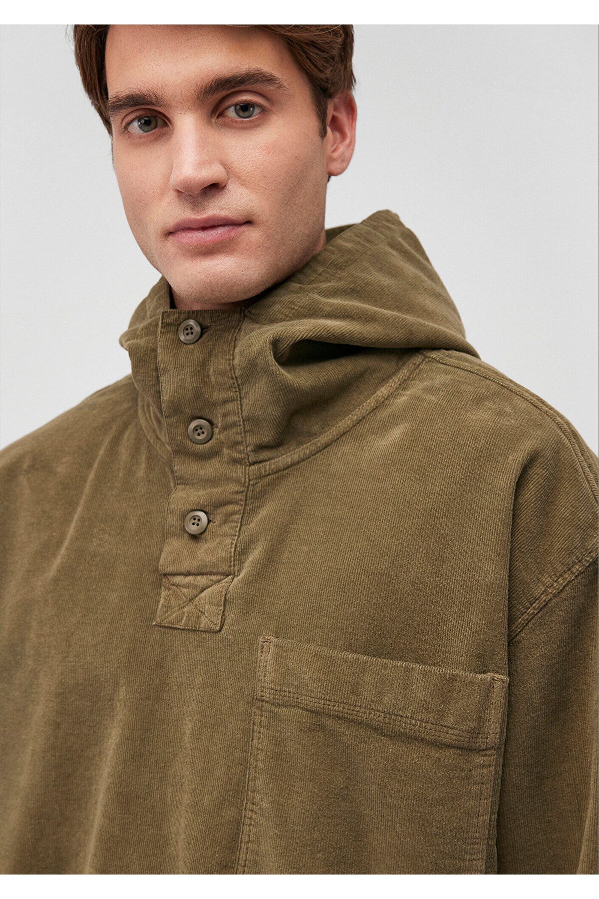 Mavi-Khaki Hooded Oversize Sweatshirt - 0211215 -88487 5