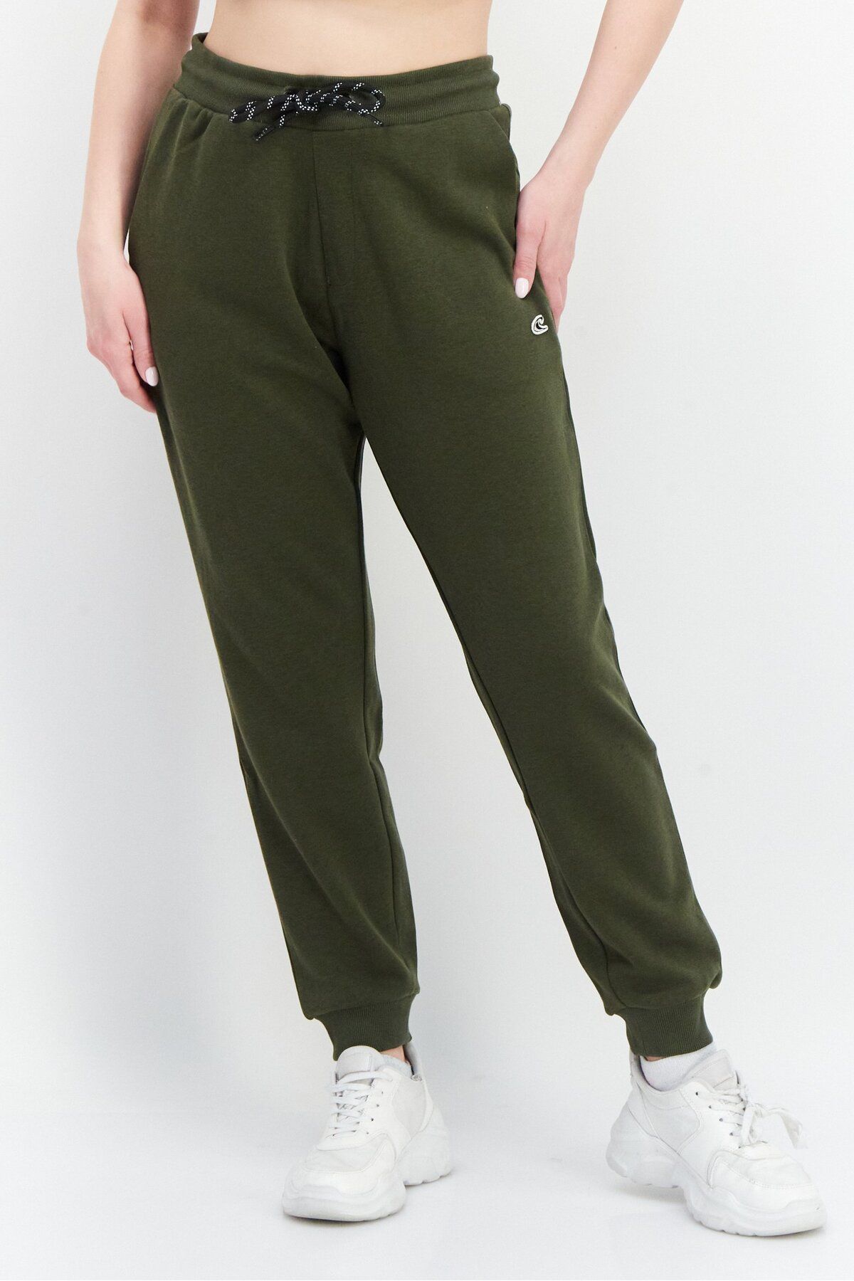 O'Neill-Women  Regular Fit Brand Logo Drawstring Sweatpants, Army Green 1