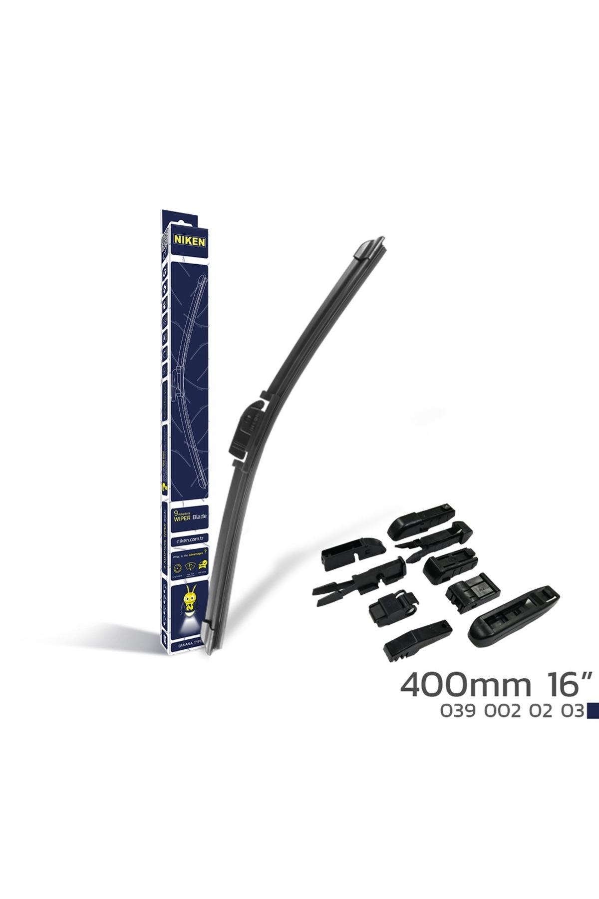 BTM OTOMOTİV Niken 400Mm 9 Aparatlı Banana Tip Silecek
