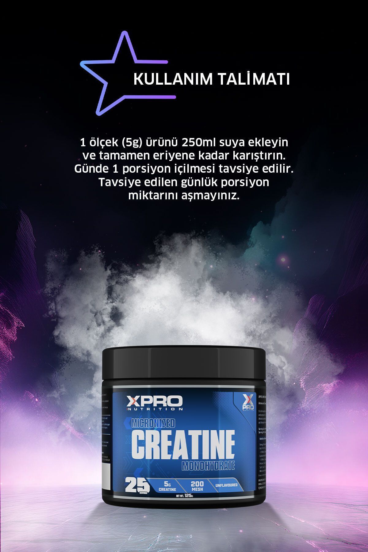 Xpro Nutrition Xpro Creatine Monohydrate 125gr Kreatin-4