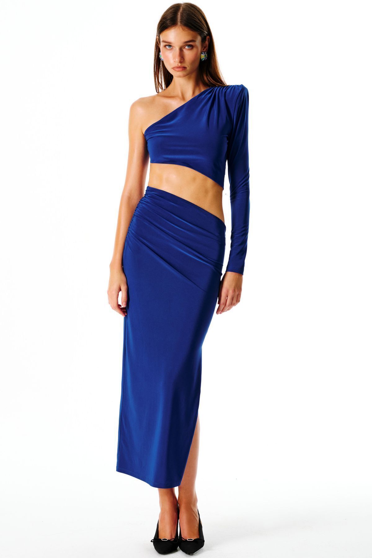 Love On Friday-Emilia Reversible Wearable Long Skirt (Sax Blue) 1