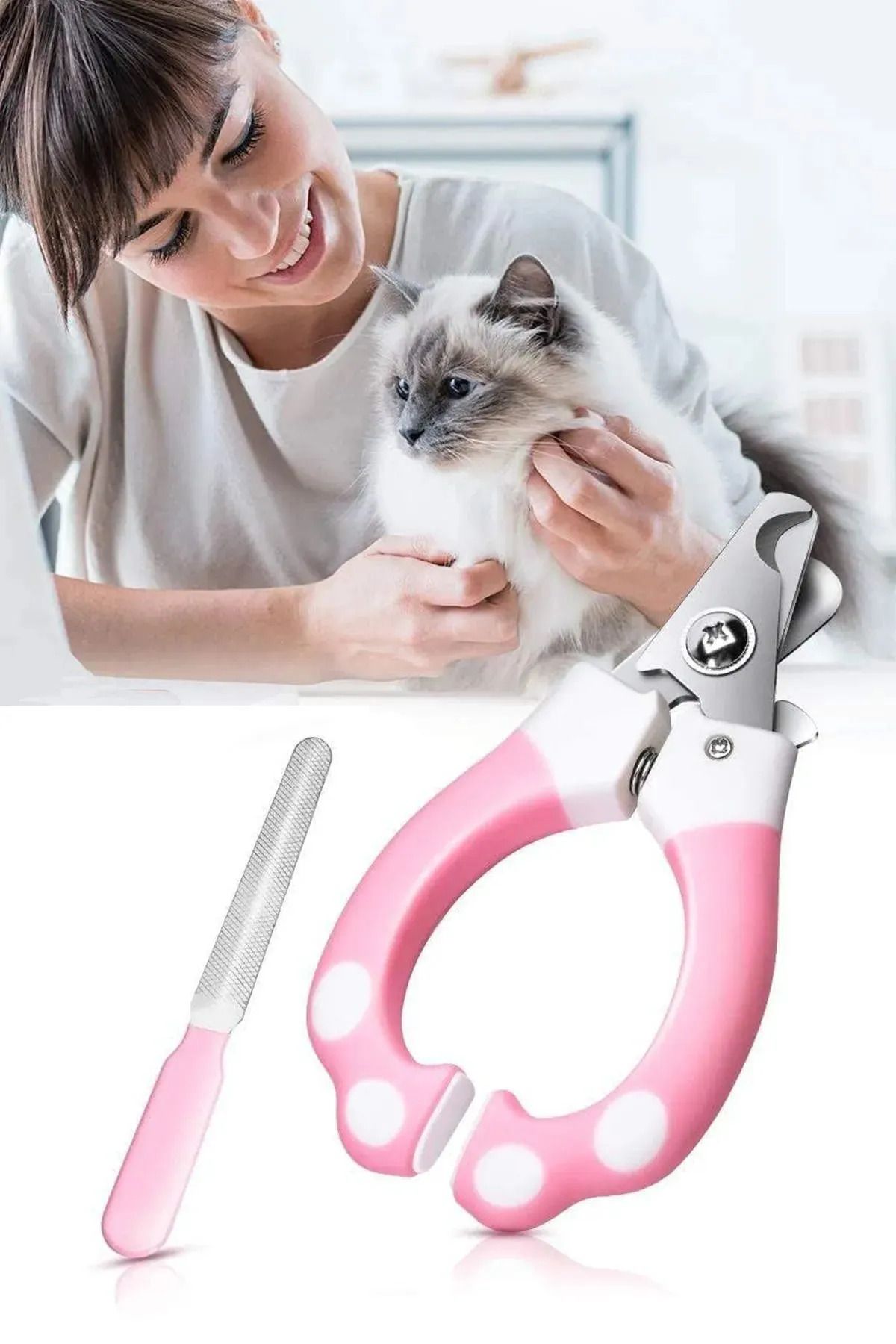 Pawita-Cat Dog Nail Clippers Rasp Set Easy Operation 1 Piece 2