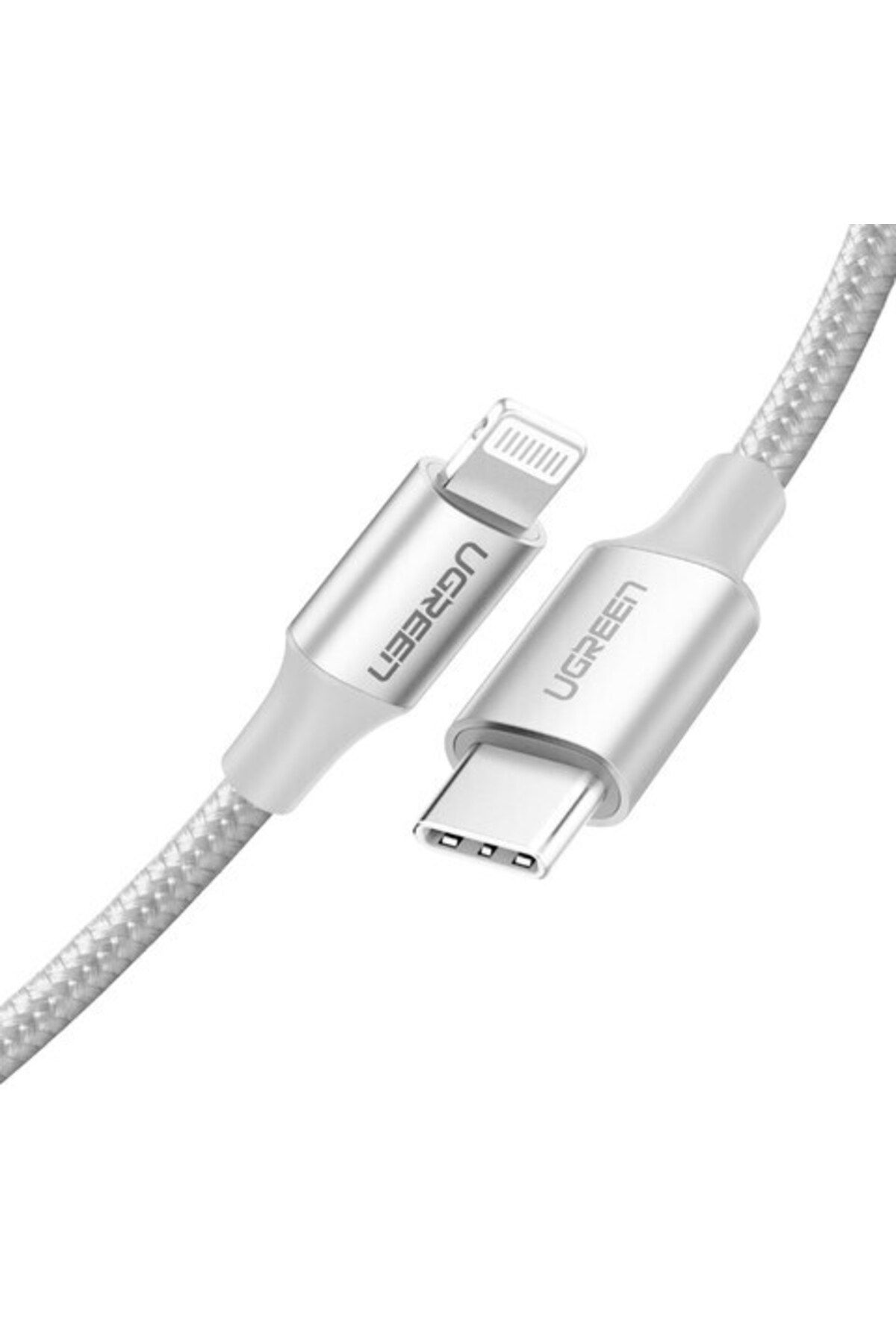 Ugreen-حافظة كابل USB-C إلى Lightning MFI مع شحن سريع 3A PD مضفر من النايلون بطول 1 متر 3