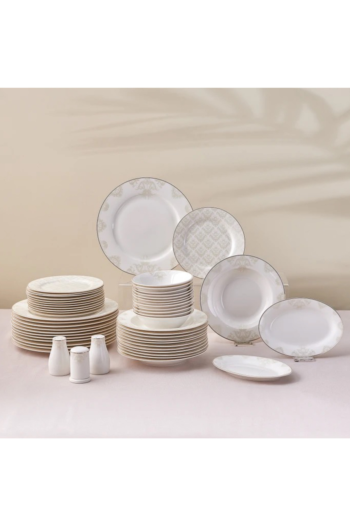 Karaca-Elegance Bone Siena – 53-teiliges Esszimmerset für 12 Personen in Gold 1