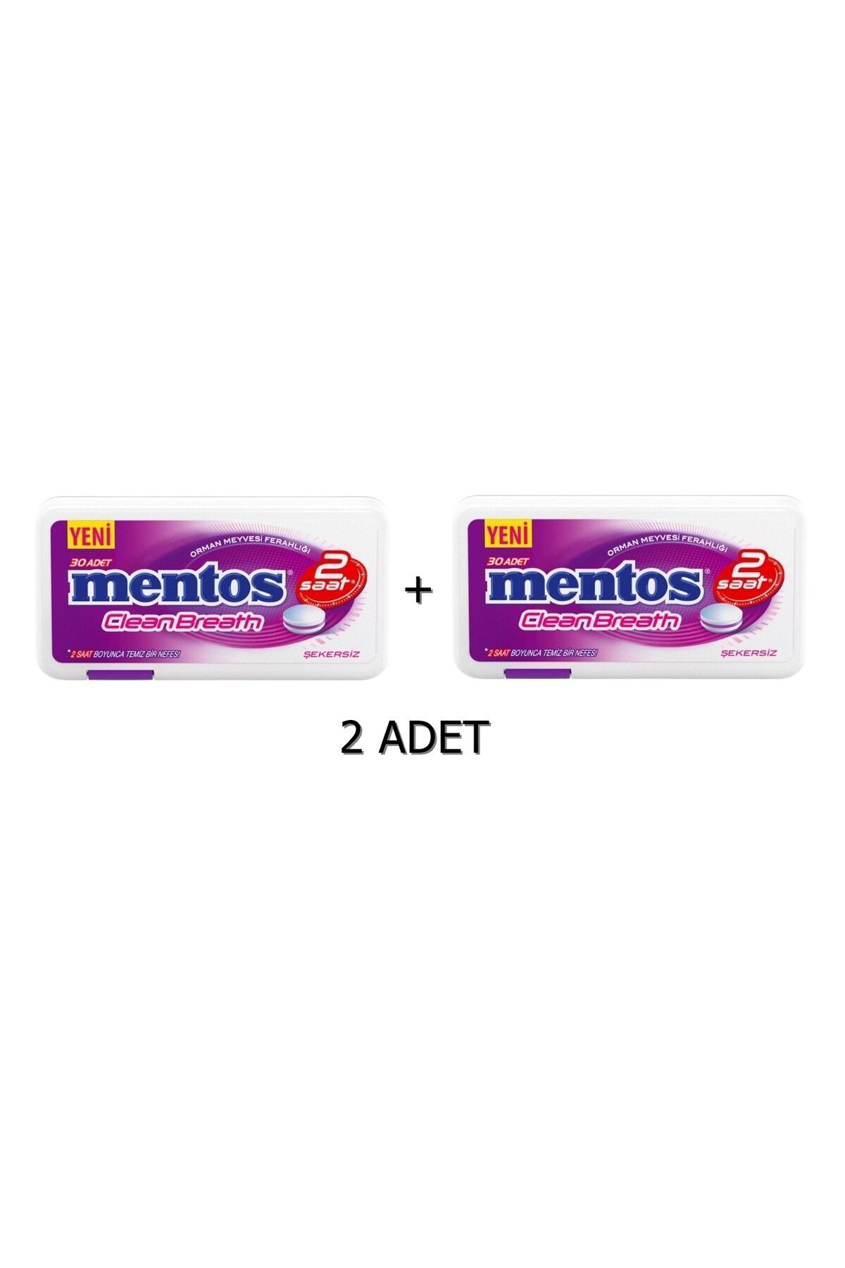 Mentos-حلوى بنكهة فاكهة الغابة Clean Breath لمدة ساعتين 21 جم (2 قطعة) 1