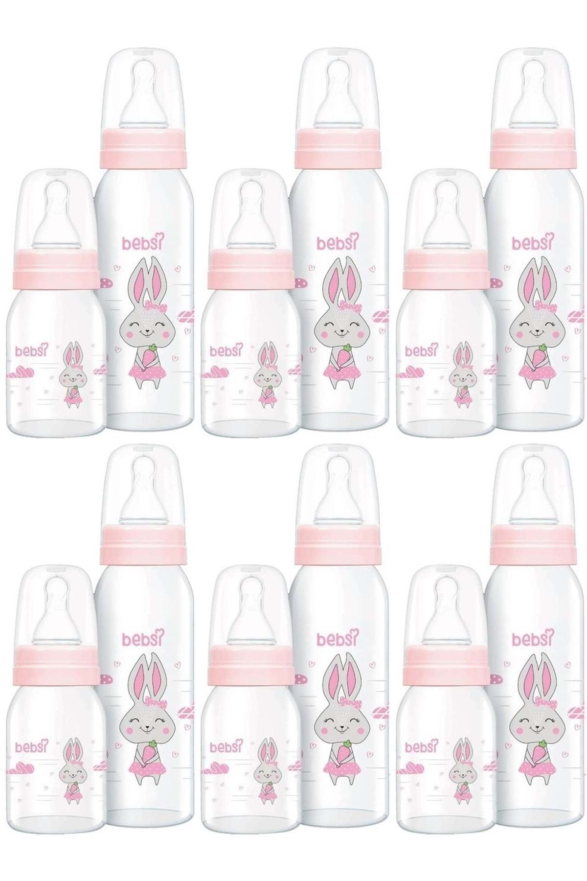 Bebsi Cam Biberon Seti Pembe (250ML+125ML) (6 Lı Set)