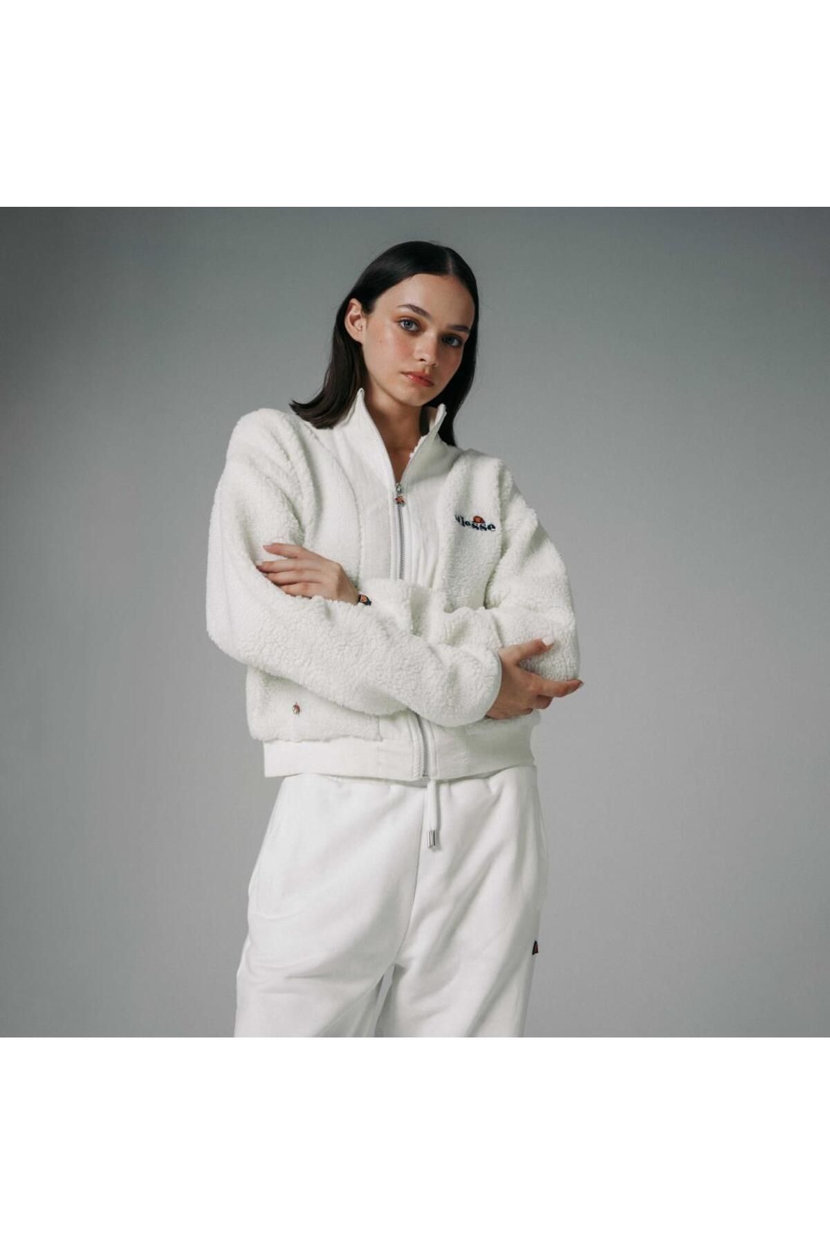 Ellesse-White Trucker Jacket - Women, Model Ef184 7