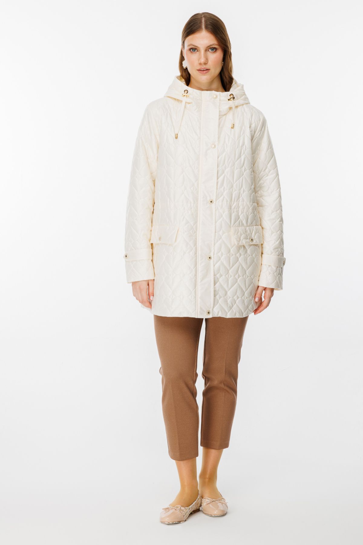 Ekol-Quilted Coat with Cover Pockets 5