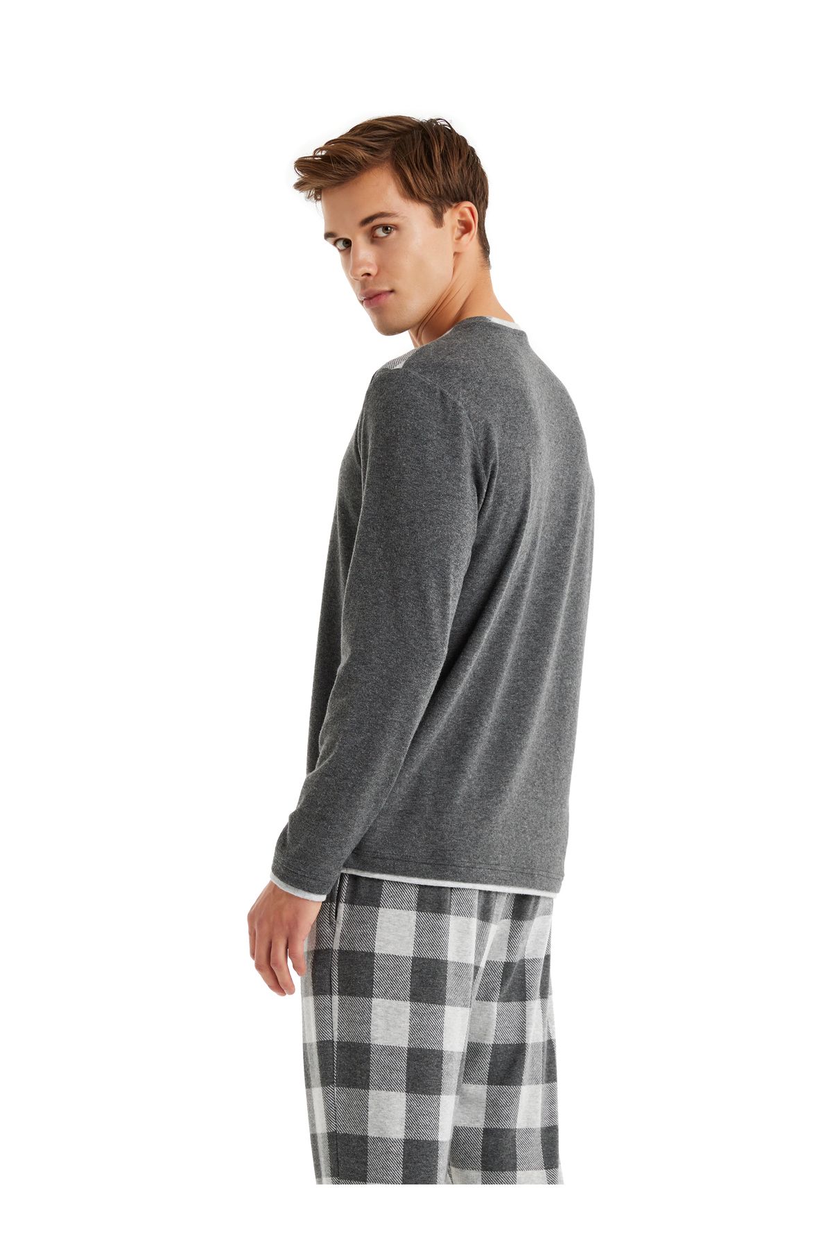 Blackspade-Men's Gray Pajama Set - 40602 4