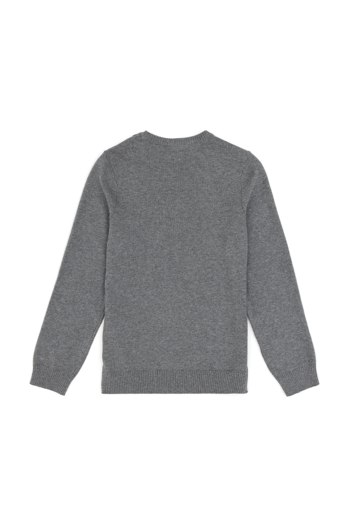 U.S. Polo Assn.-Boy's Gray Melange Basic Crew Neck Sweater 50294188 -Vr086 4