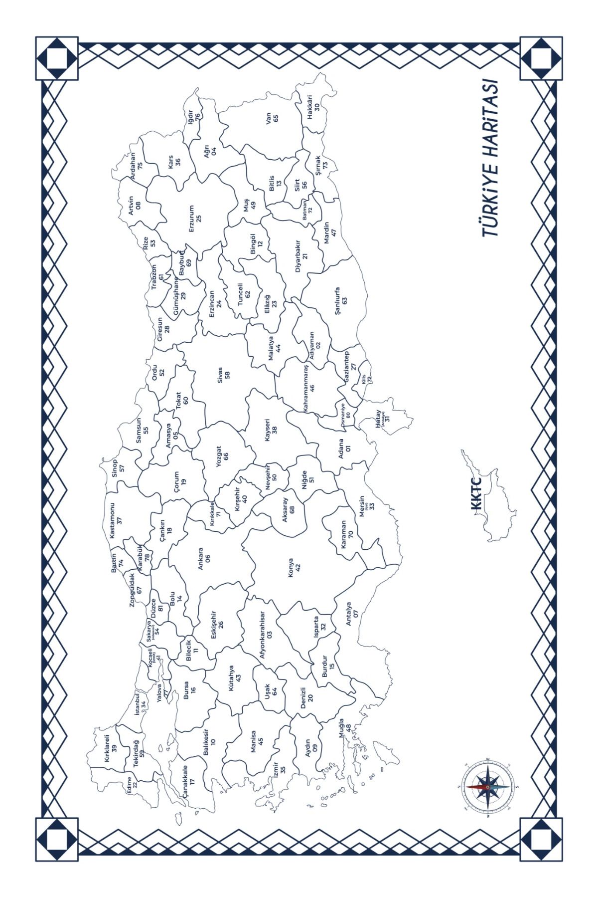 Pi Papers-Map of Turkey, Map of Provinces, Map, Writing and Erasing Map, Portable Smart Magic Paper 2