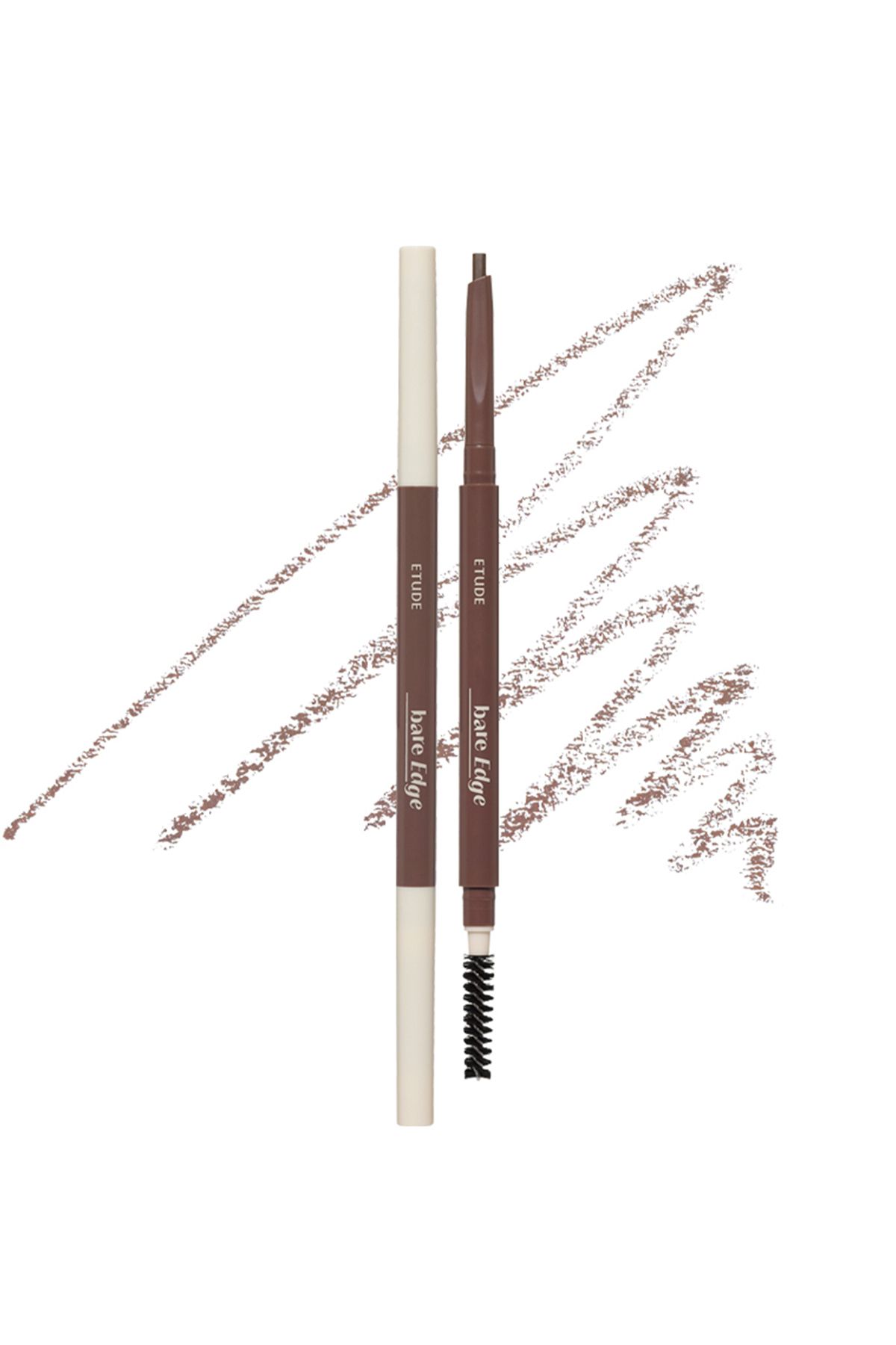 ETUDE Bare Edge Slim Brow / 3d Altıgen Uçlu Doğal Görünüm Veren Kaş Kalemi-02 Natural Brown