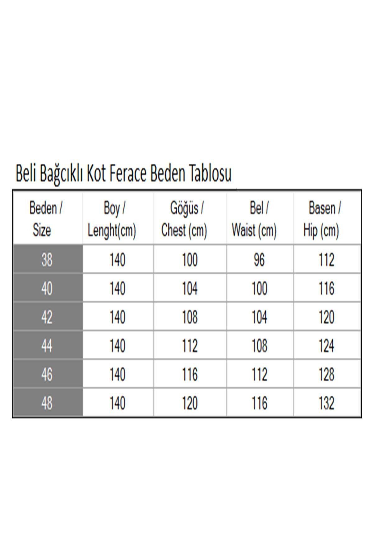 Modamihram-Ferace din denim albastru deschis - cu șireturi în talie 19226 5