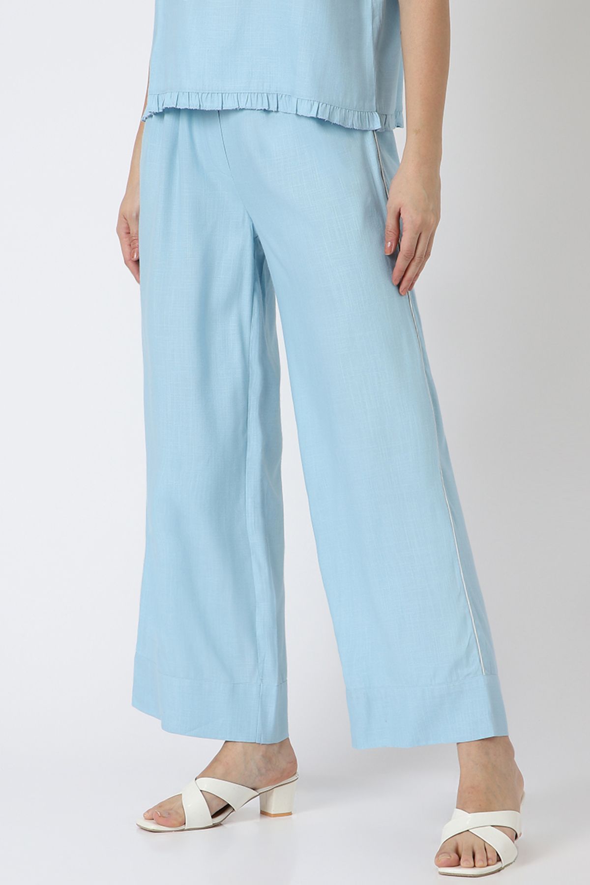 RİNA-When Life Gives Lemons Casual Pant Blue 2