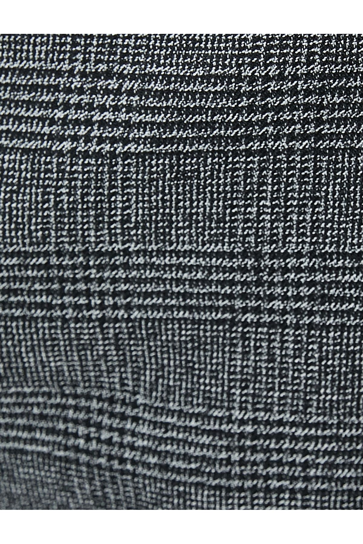 Koton-Viscose Mixed - Checkered Trousers, Button Detail and Pocket 6
