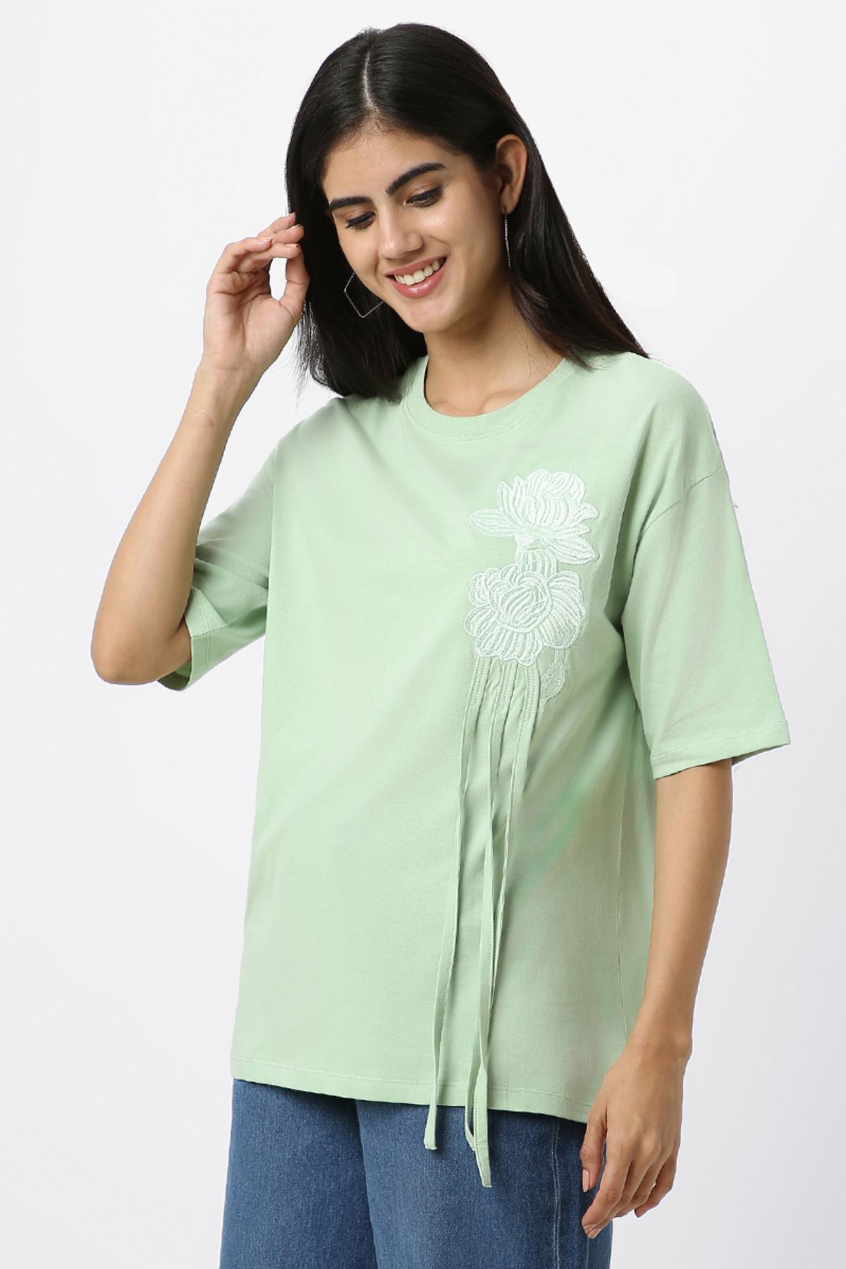 RİNA-Table Top01 Short Sleeve T-shirt Mint 2