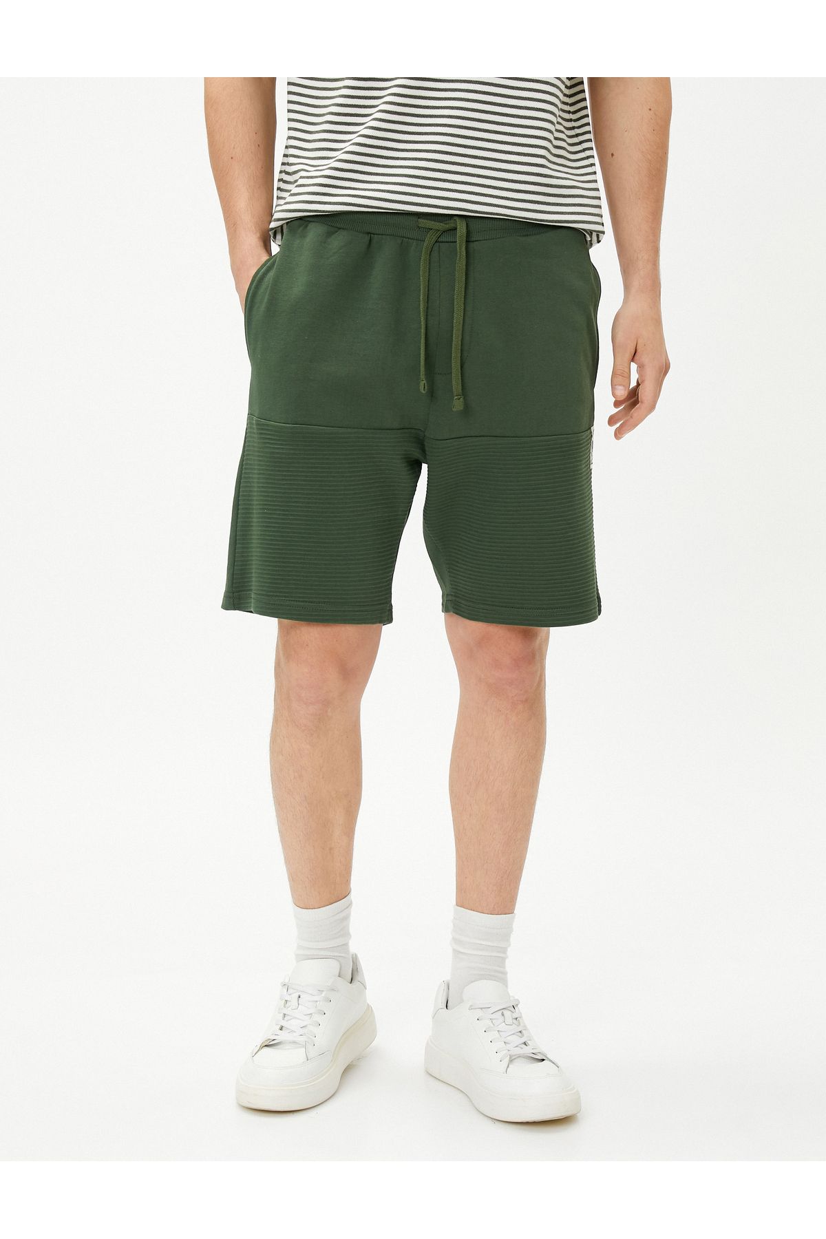 Koton-Lace Waist Shorts Label Detailed Pocket Cotton 3