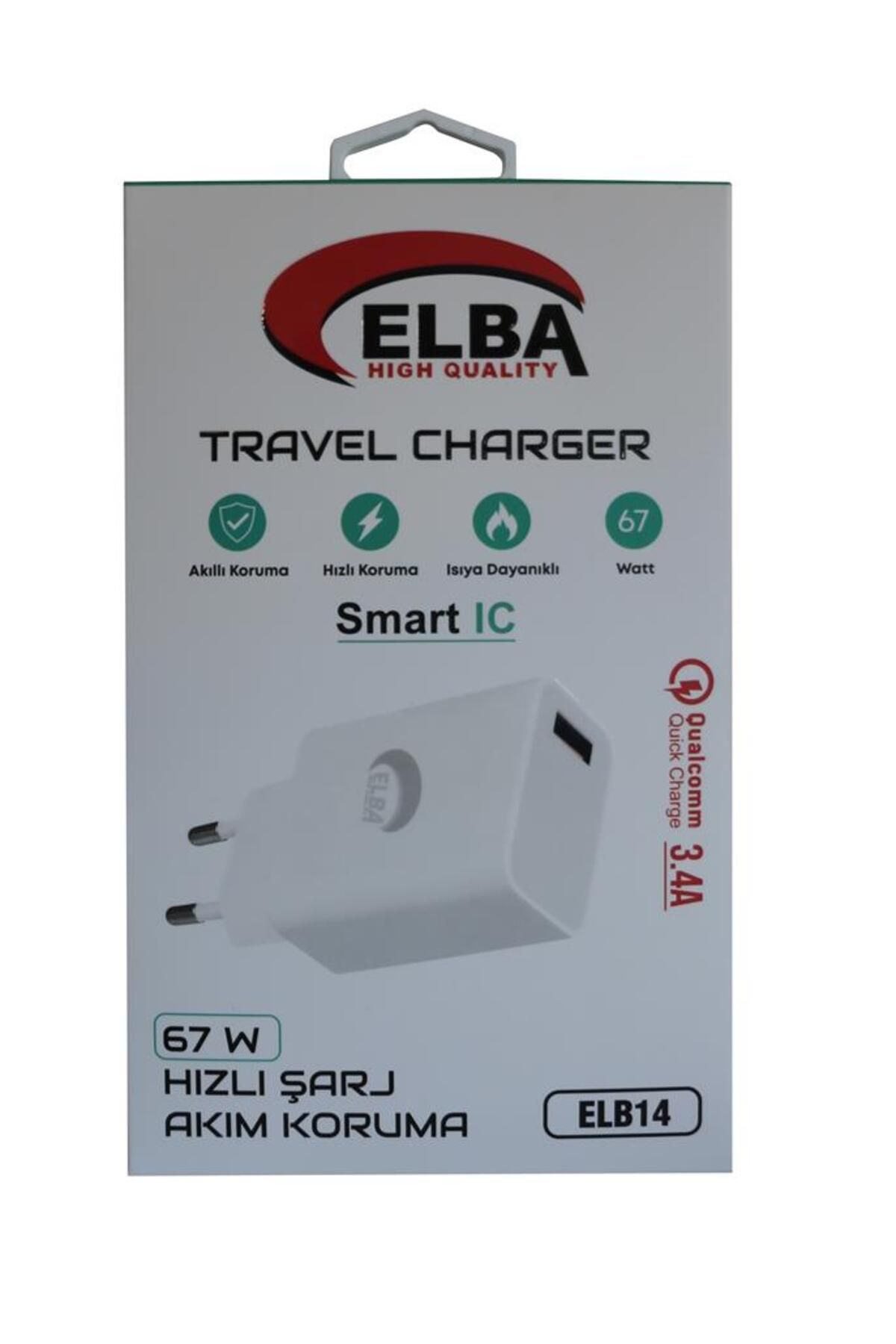 Vobotek Teknoloji Elba ELB14 Elb-67w USB 67w 3.4A Hızlı Şarj Akıllı Koruma -Isıya Dayanıklı EV Şarj Kafa