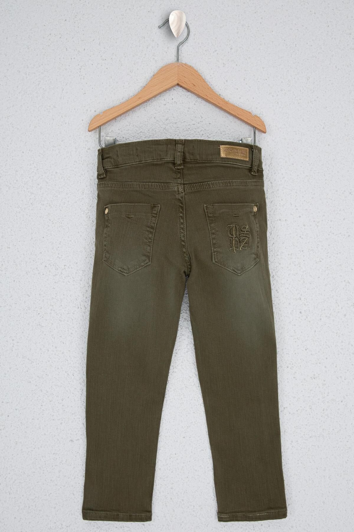 U.S. Polo Assn.-Girl's Khaki Canvas Pants 3