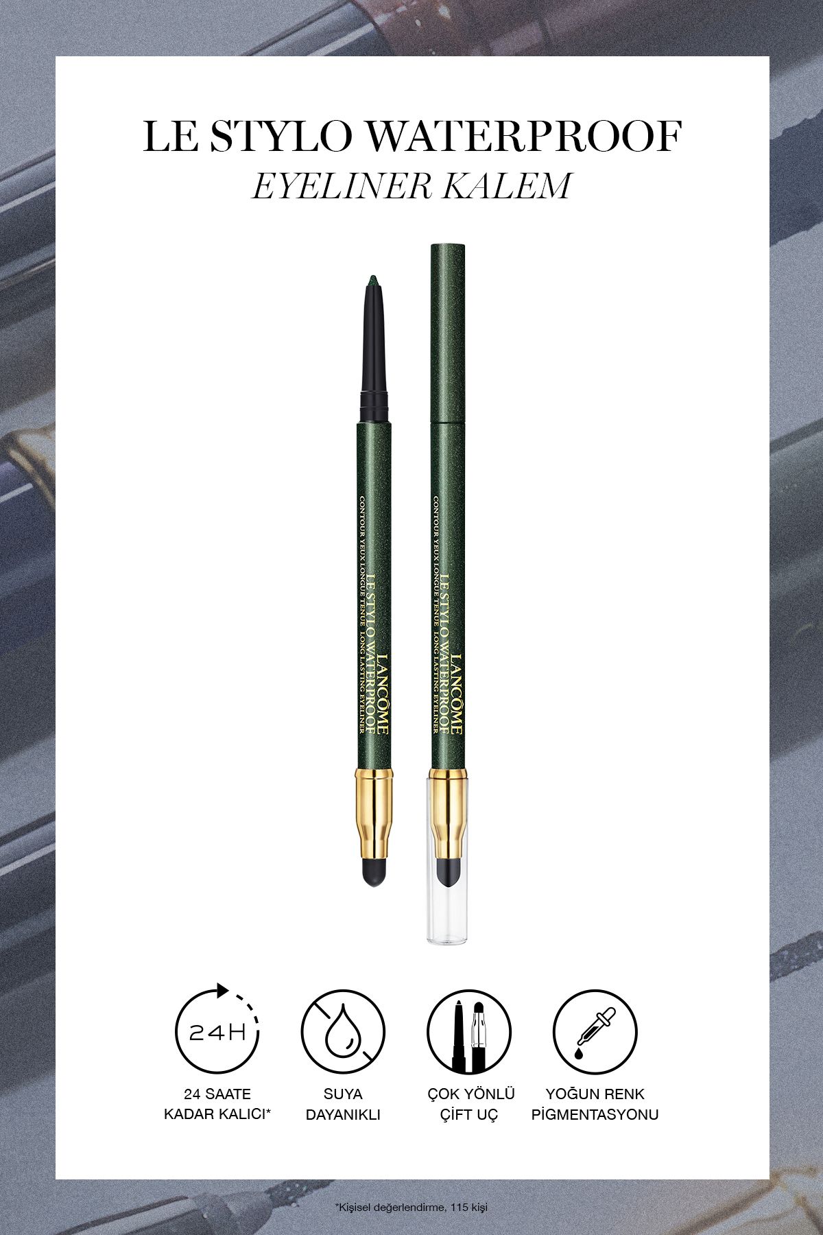 Lancome Waterproof 24-Hour Permanent Intensely Pigmented Eyeliner -06 Green Demb.1822